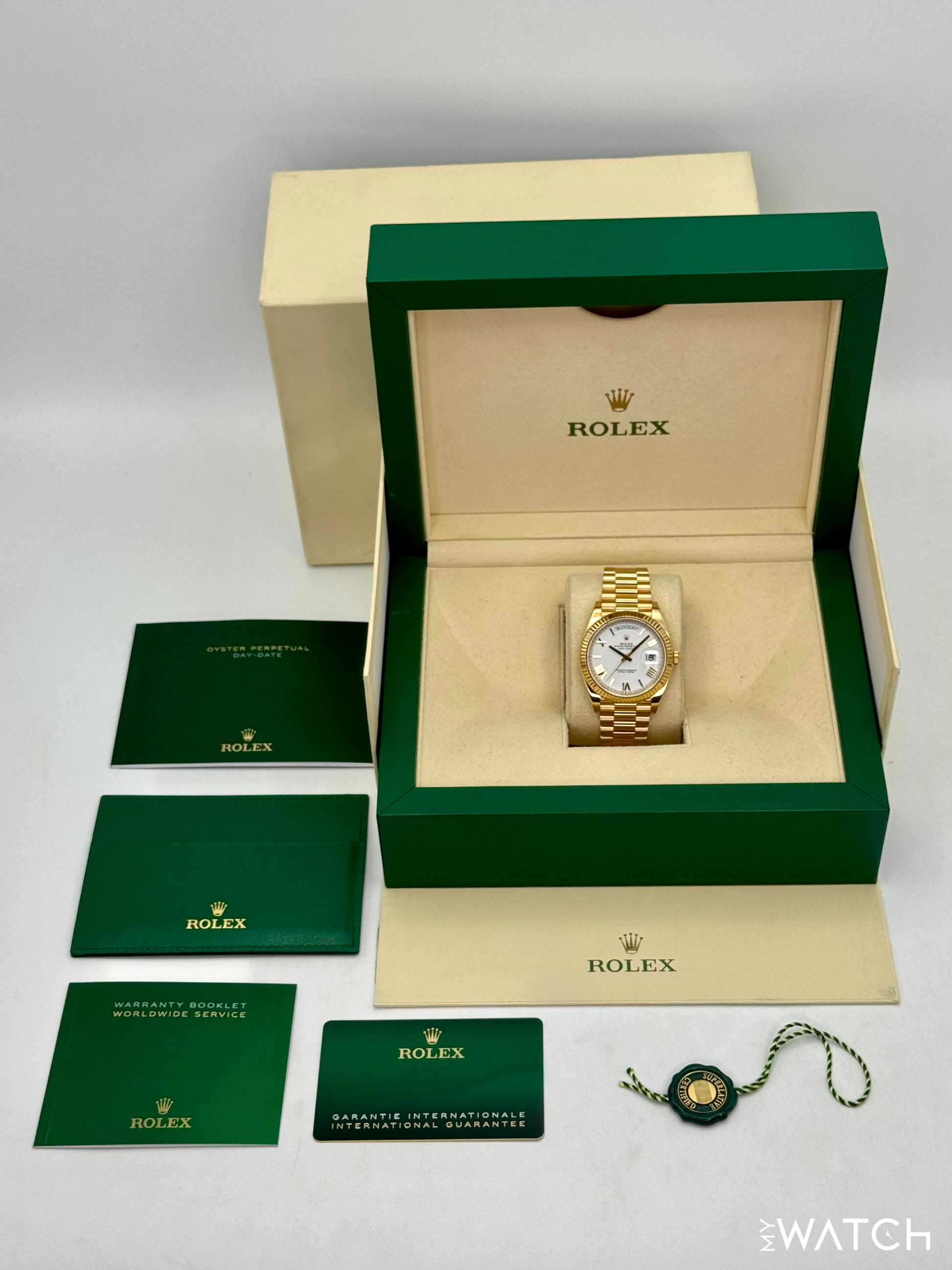 2021 Rolex Day-Date 40mm 228238 Presidential White Dial - MyWatchLLC