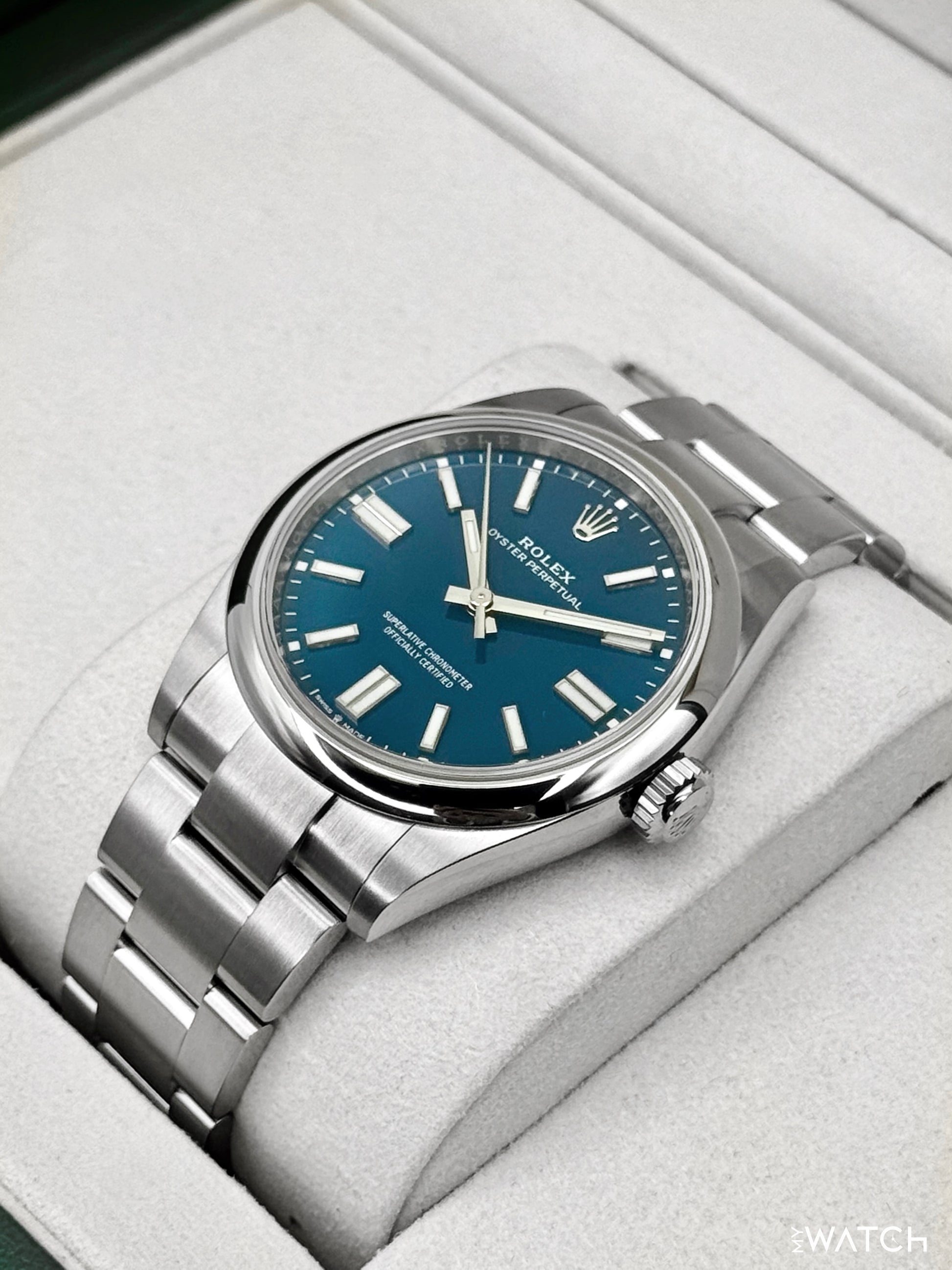 NEW 2025 Rolex Oyster Perpetual 41mm 134300 Med Blue Dial (STICKERED) - MyWatchLLC