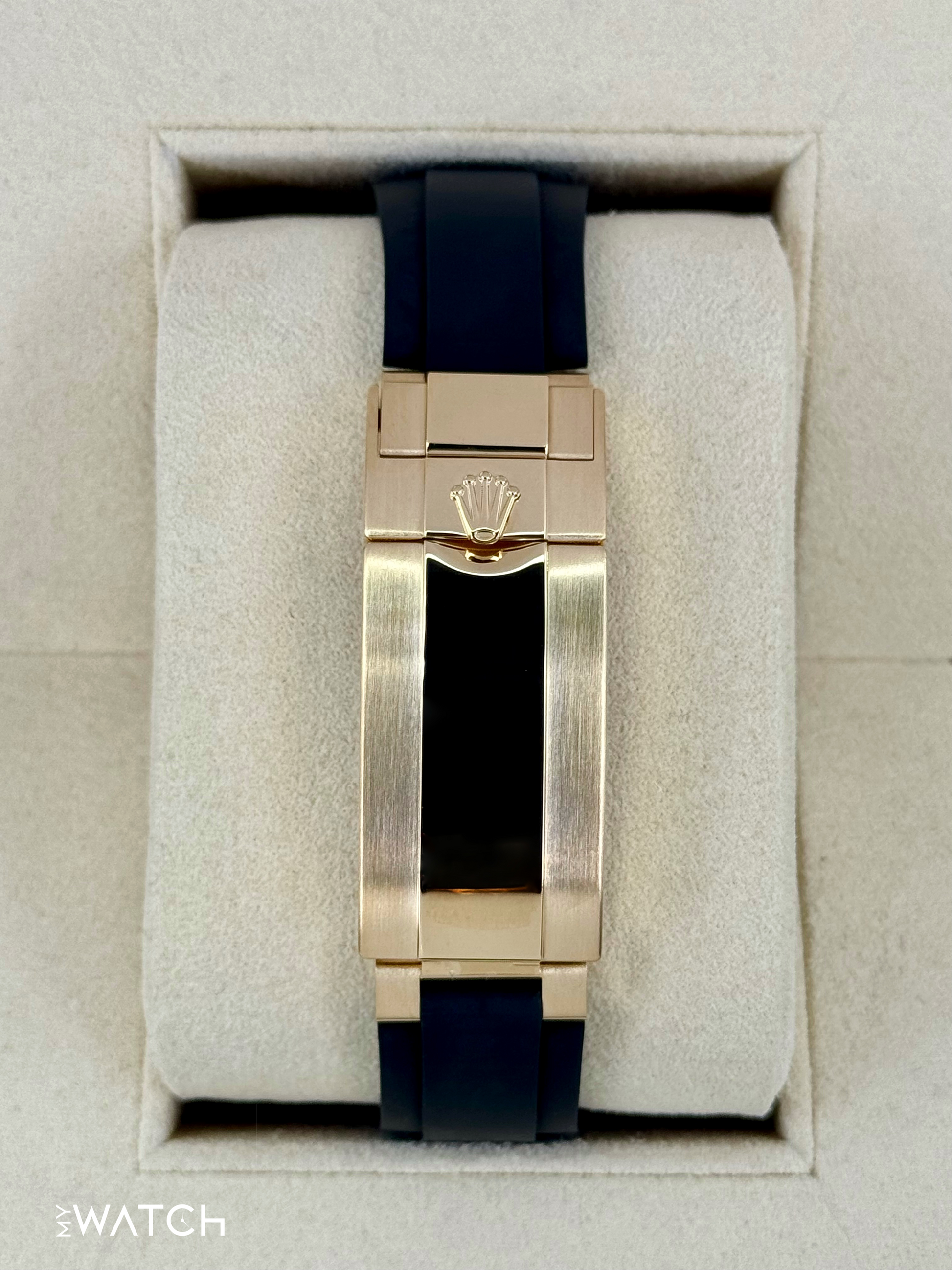 2022 Rolex Yacht-Master 42mm 226658 Gold Oysterflex Black Dial - MyWatchLLC