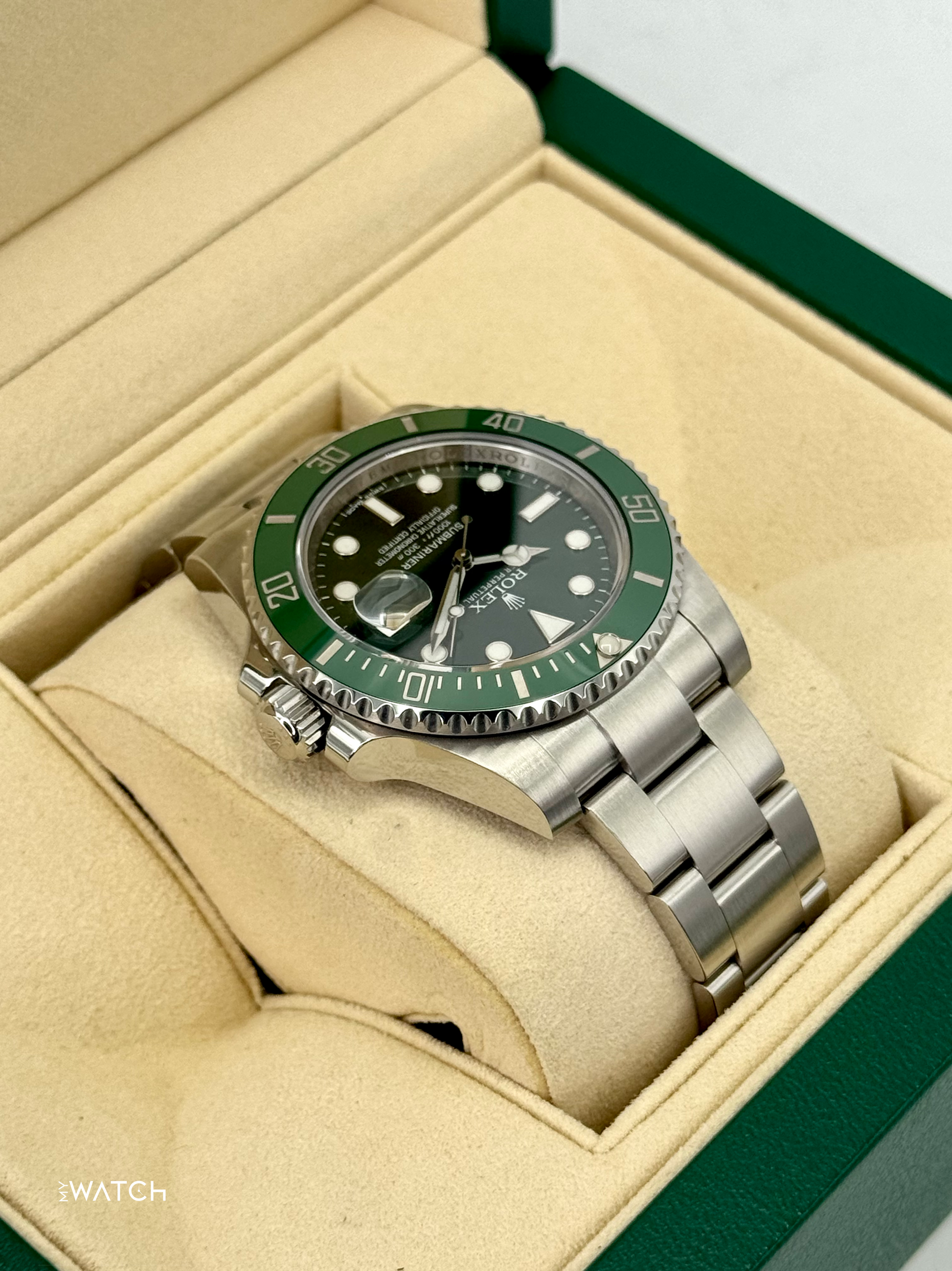 2015 Rolex Submariner “Hulk” 40mm 116610LV Green Dial - MyWatchLLC