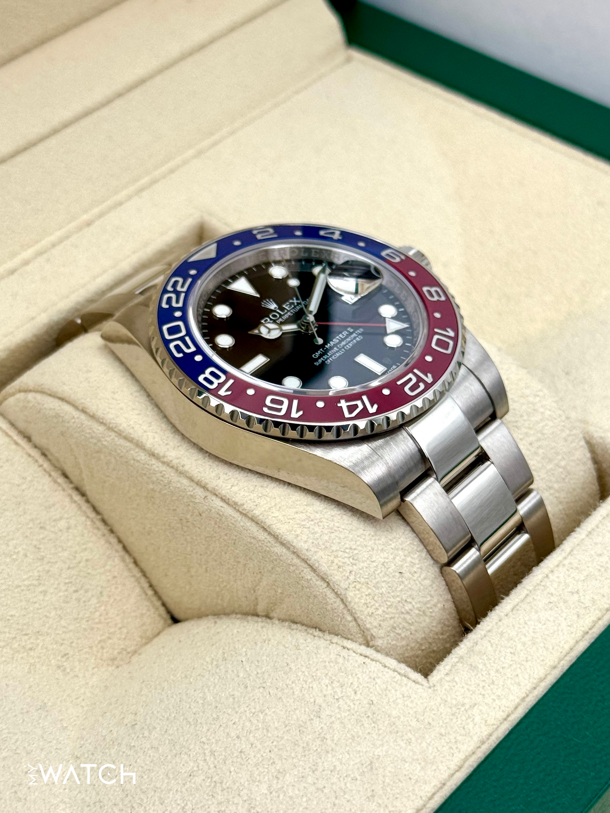 2016 Rolex GMT-Master II "Pepsi" 40mm 116719BLRO White Gold Black Dial - MyWatchLLC