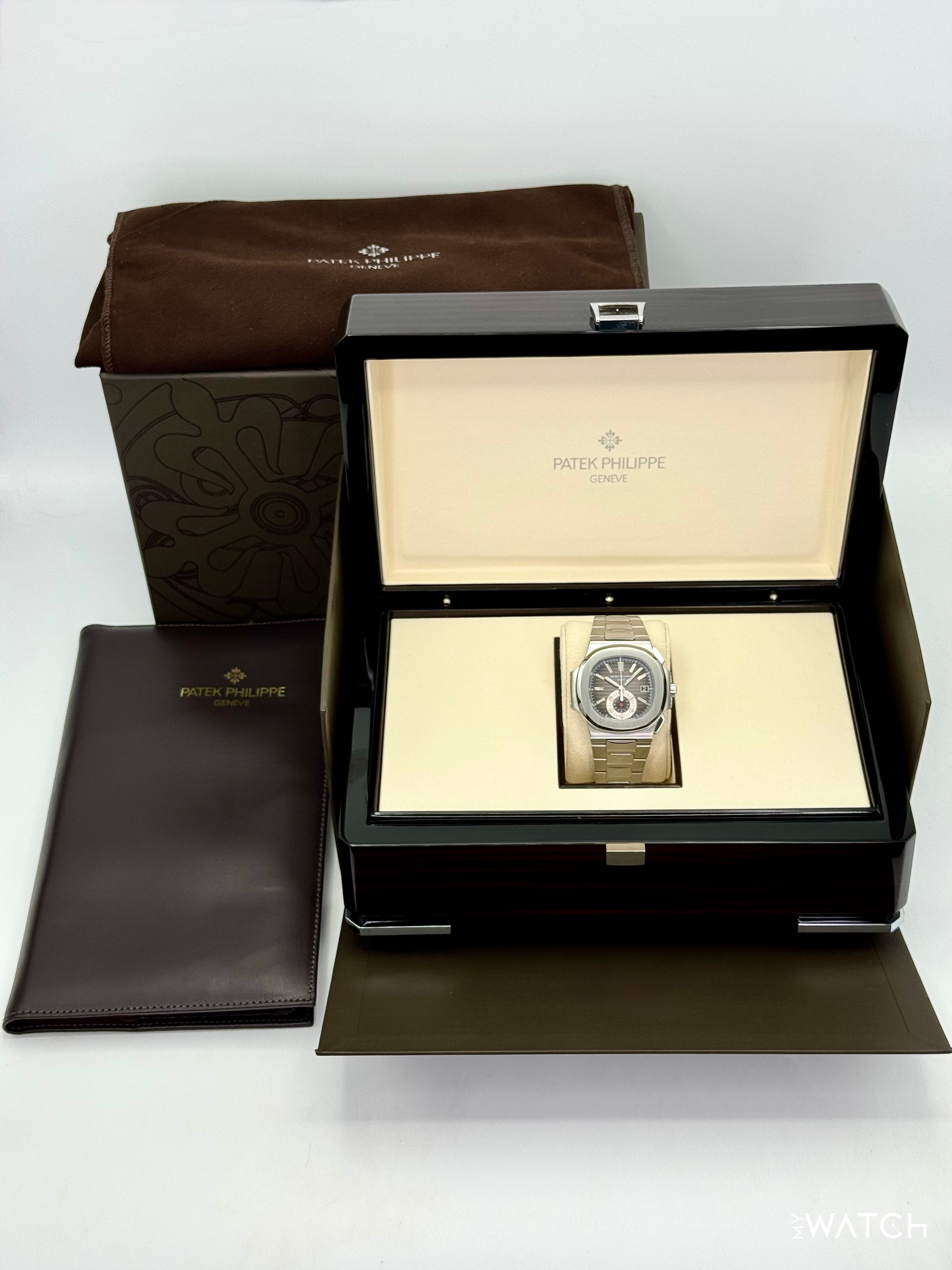 2011 Patek Philippe Nautilus Chrono 40.5mm 5980/1A Stainless Steel Grey Dial - MyWatchLLC