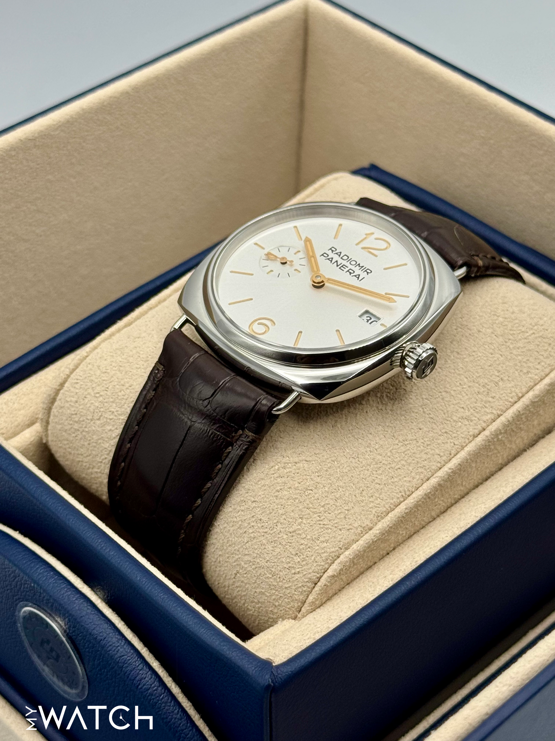 NEW 2024 Panerai Radiomir Quaranta 40mm PAM01570 Stainless Steel White Dial - MyWatchLLC