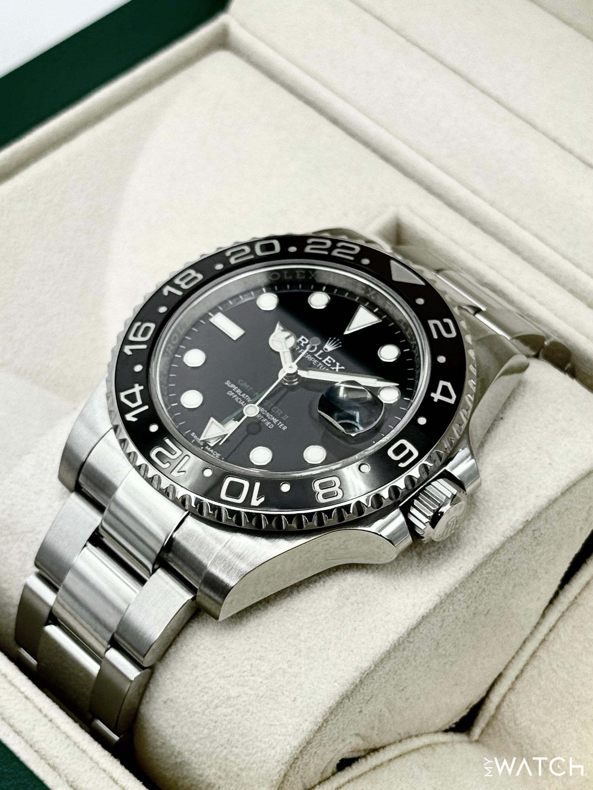 2018 Rolex GMT-Master II 40mm 116710LN Stainless Steel Black Dial - MyWatchLLC