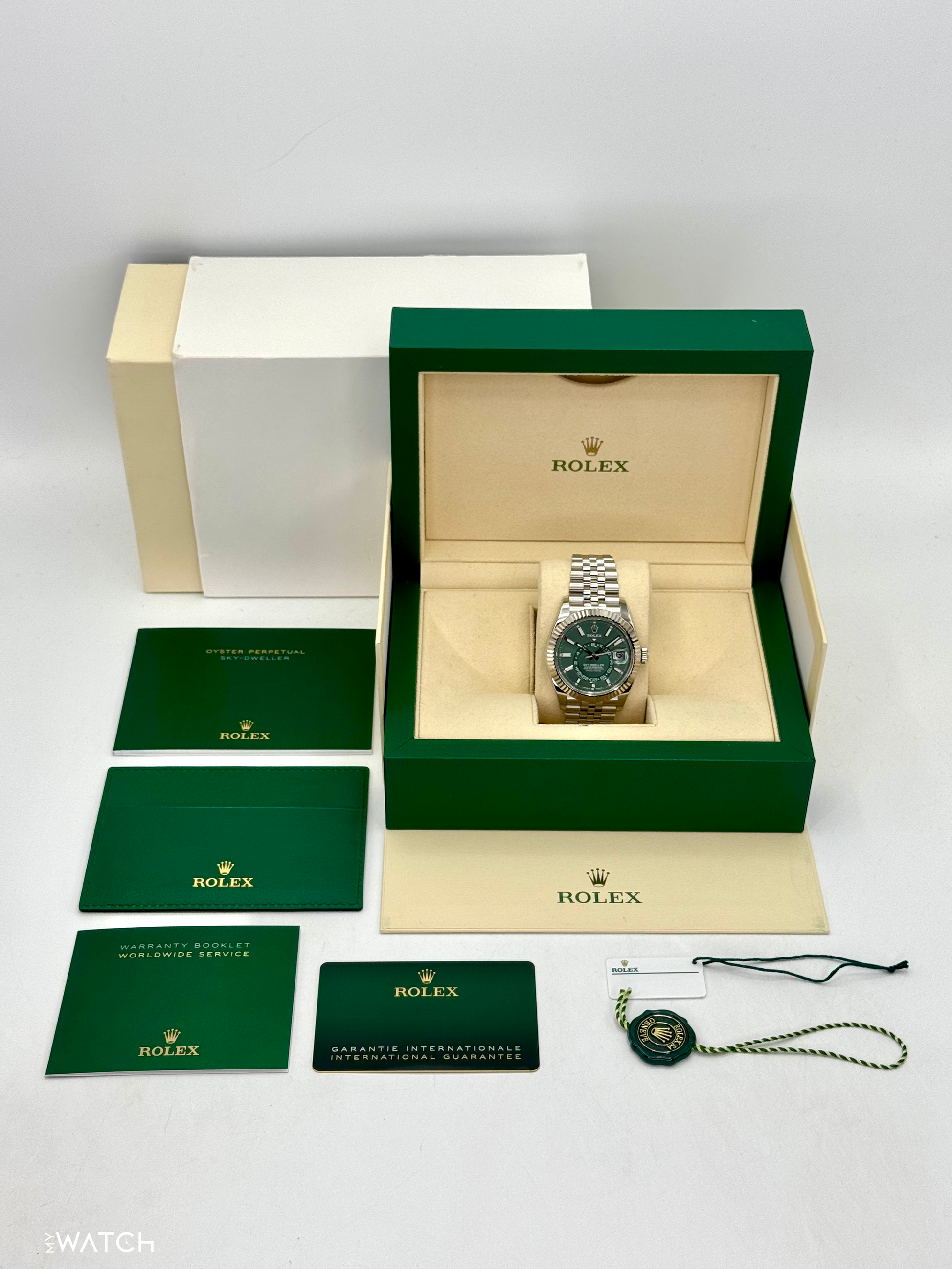 2024 Rolex Sky-Dweller 42mm 336934 Jubilee Green Dial - MyWatchLLC