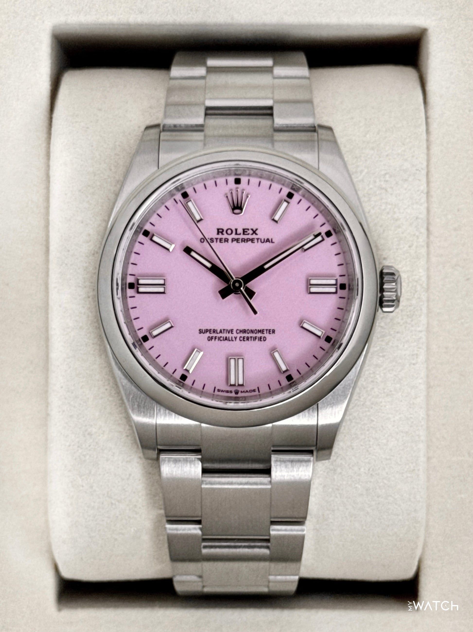 NEW 2026 Rolex Oyster Perpetual 36mm 126000 Candy Pink Dial - MyWatchLLC