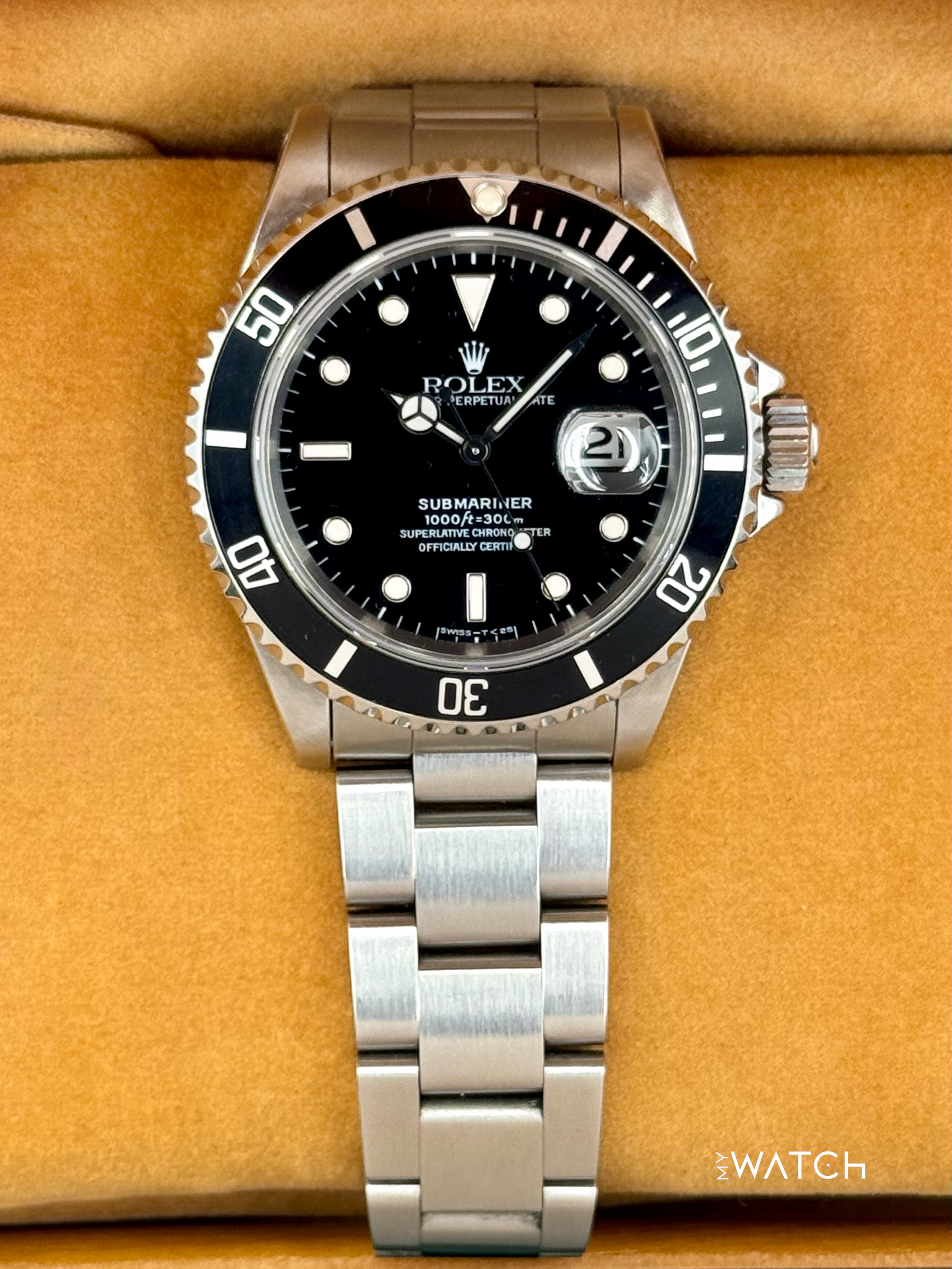 1993 Rolex Submariner 40mm 16610 Stainless Steel Black Dial - MyWatchLLC