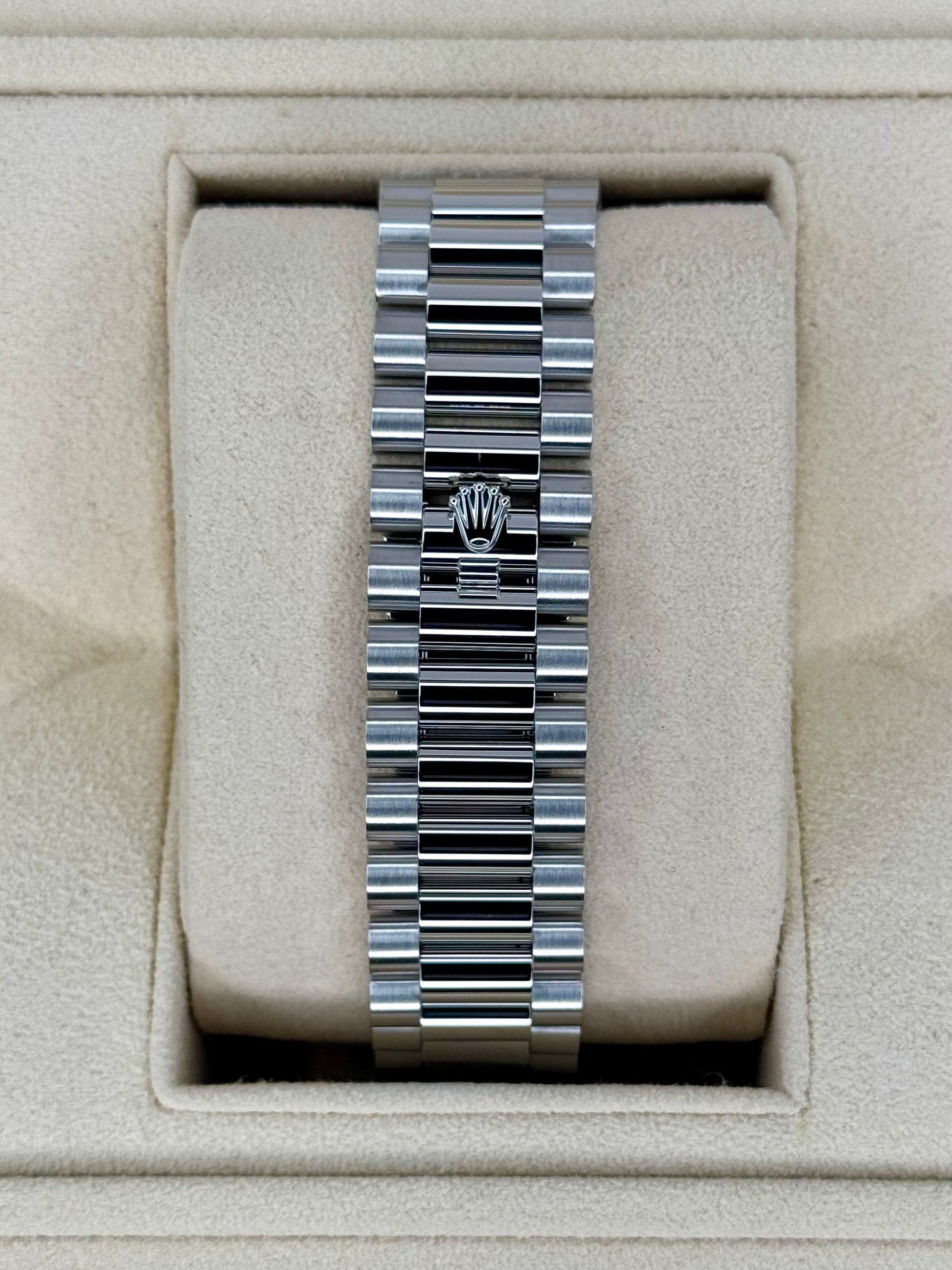 NEW 2024 Rolex Day-Date Platinum 40mm 228236 Ice-Blue Roman Dial - MyWatchLLC