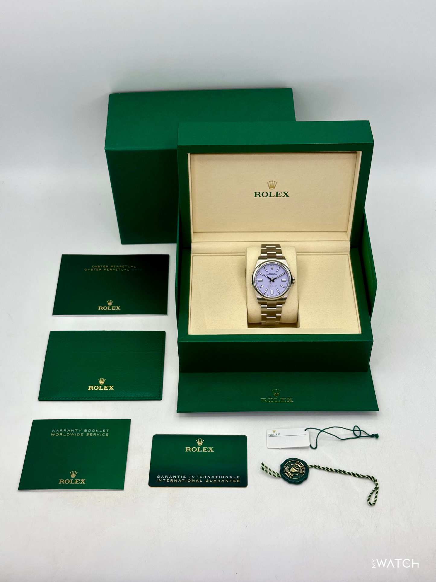 2026 Rolex Oyster Perpetual 41mm 134300 Lavender Dial - MyWatchLLC