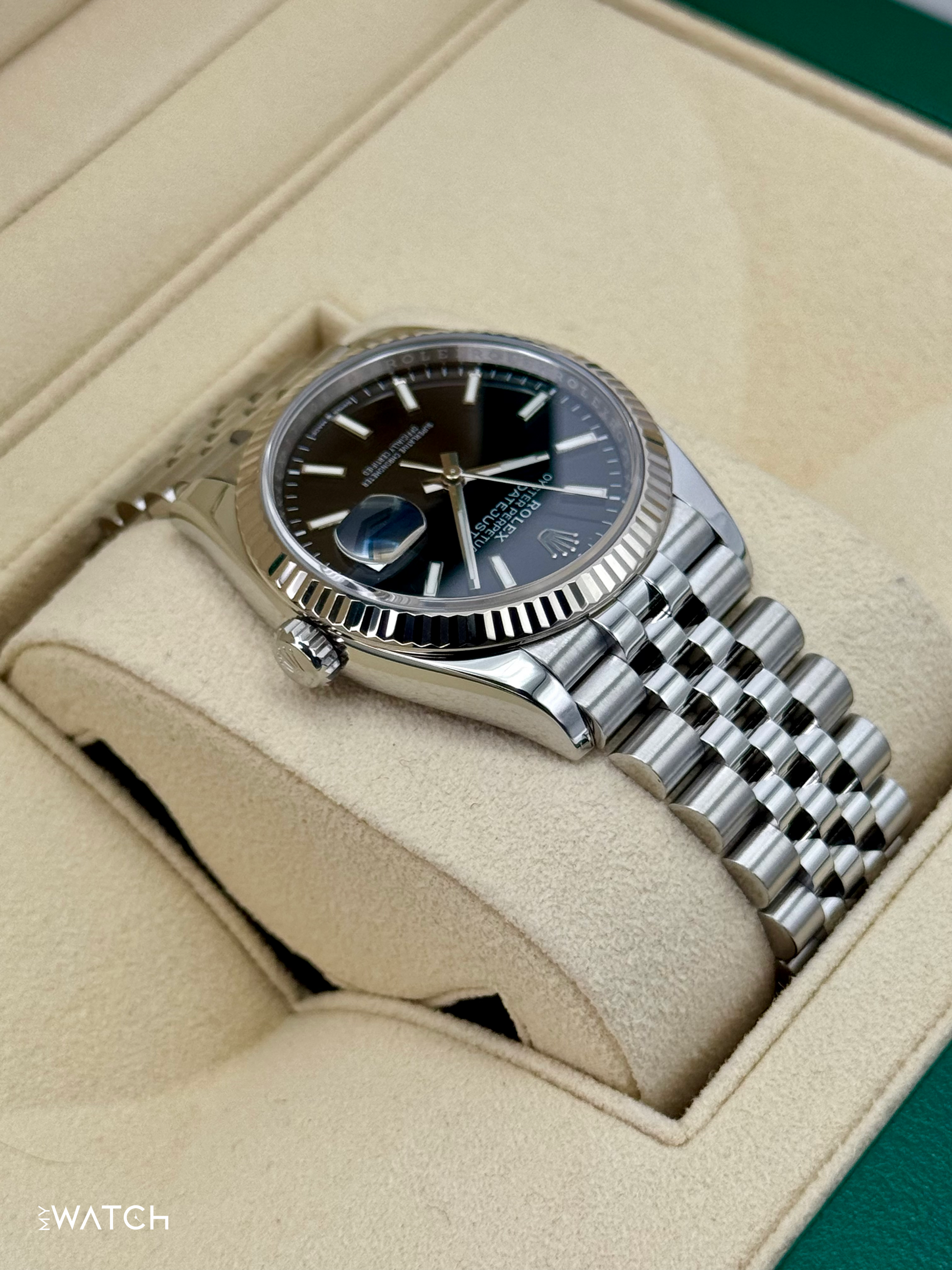 2024 Rolex Datejust 36mm 126234 Stainless Steel Jubilee Black Dial - MyWatchLLC