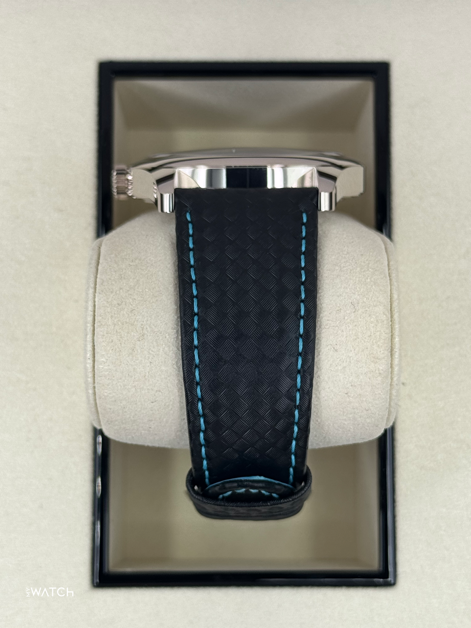 2025 Patek Philippe Calatrava Blue 6007G White Gold Black Dial - MyWatchLLC