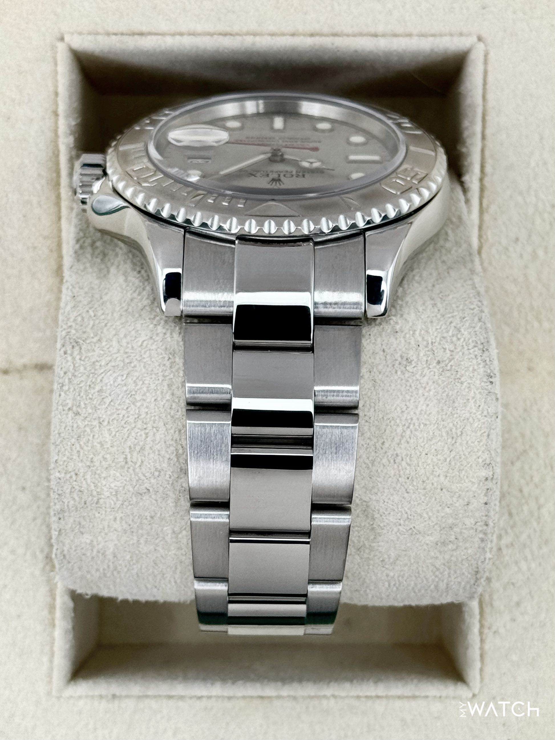 2004 Rolex Yacht-Master 40mm 16622 Stainless Steel Oyster Platinum Bezel and Dial - MyWatchLLC