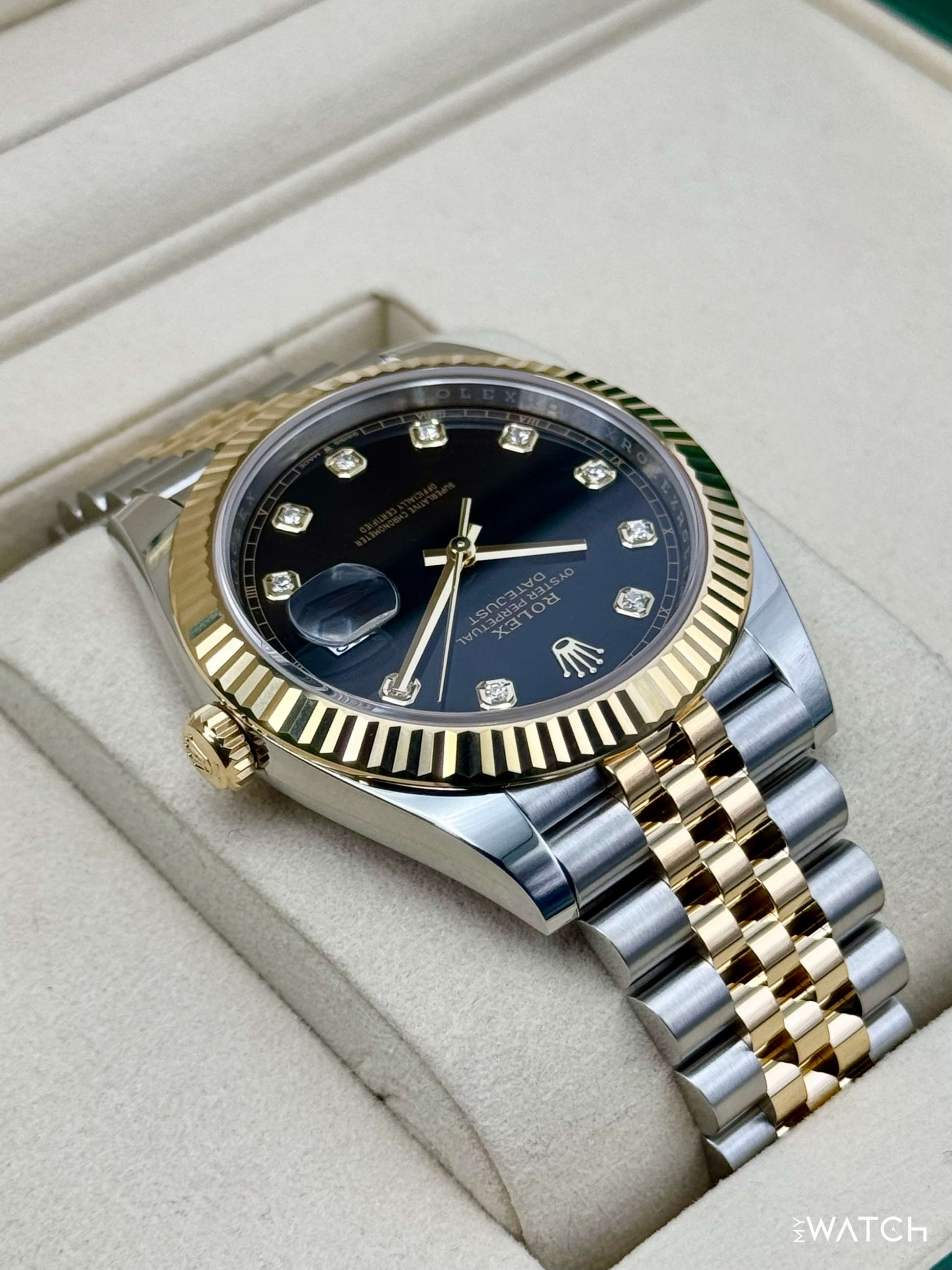 2025 Rolex Datejust 41mm 126333 Two-Tone Jubilee Black Dial - MyWatchLLC