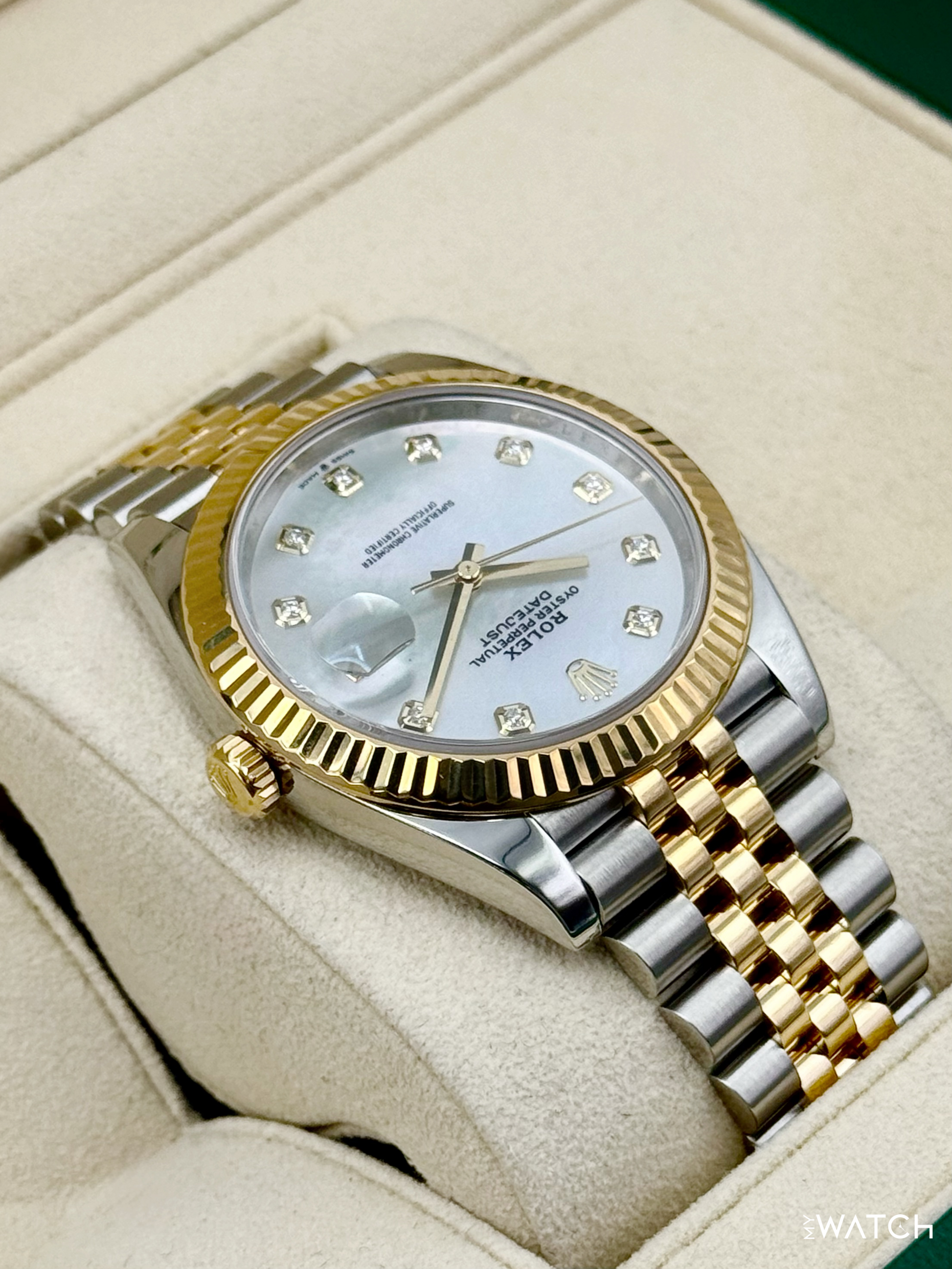 2020 Rolex Datejust 41mm 126333 Two-Tone Jubilee MOP Diamond Dial - MyWatchLLC