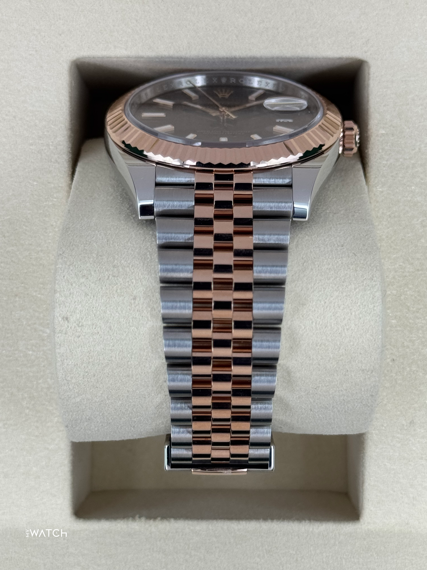 NEW 2025 Rolex Datejust 41mm 126331 Two-Tone Rose Gold Chocolate Dial - MyWatchLLC