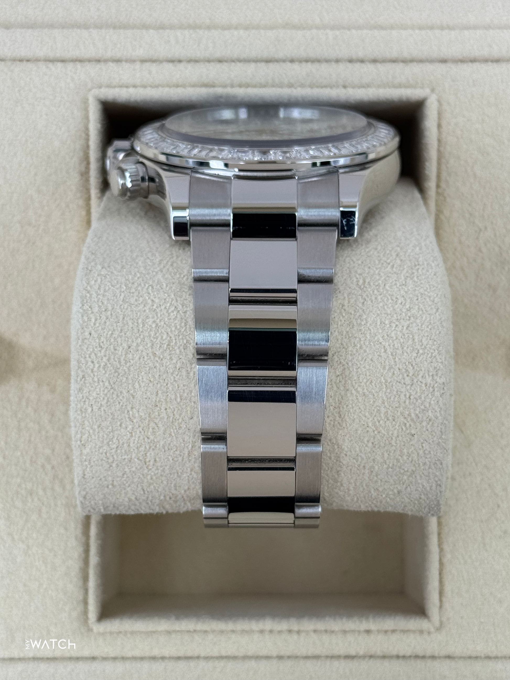 2024 Rolex Daytona 40mm 126576TBR Platinum Diamond Bezel Diamond Paved Dial - MyWatchLLC