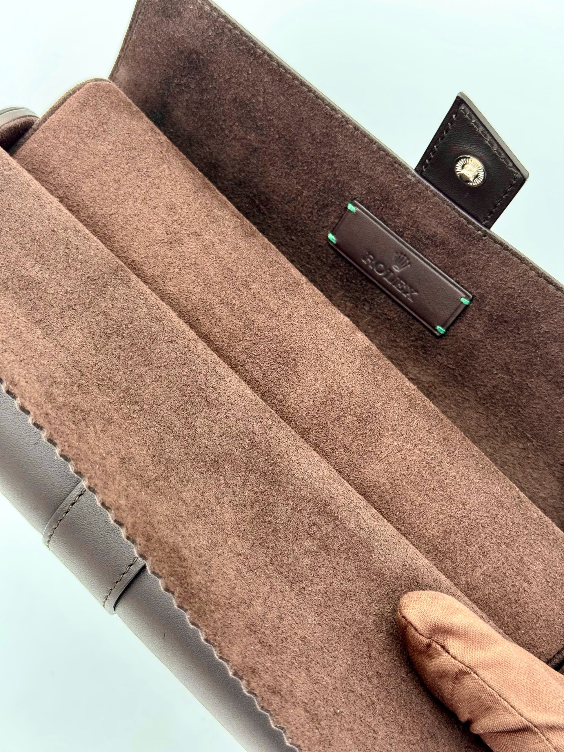 Rolex Leather Three Watch Roll Travel Case - MyWatchLLC