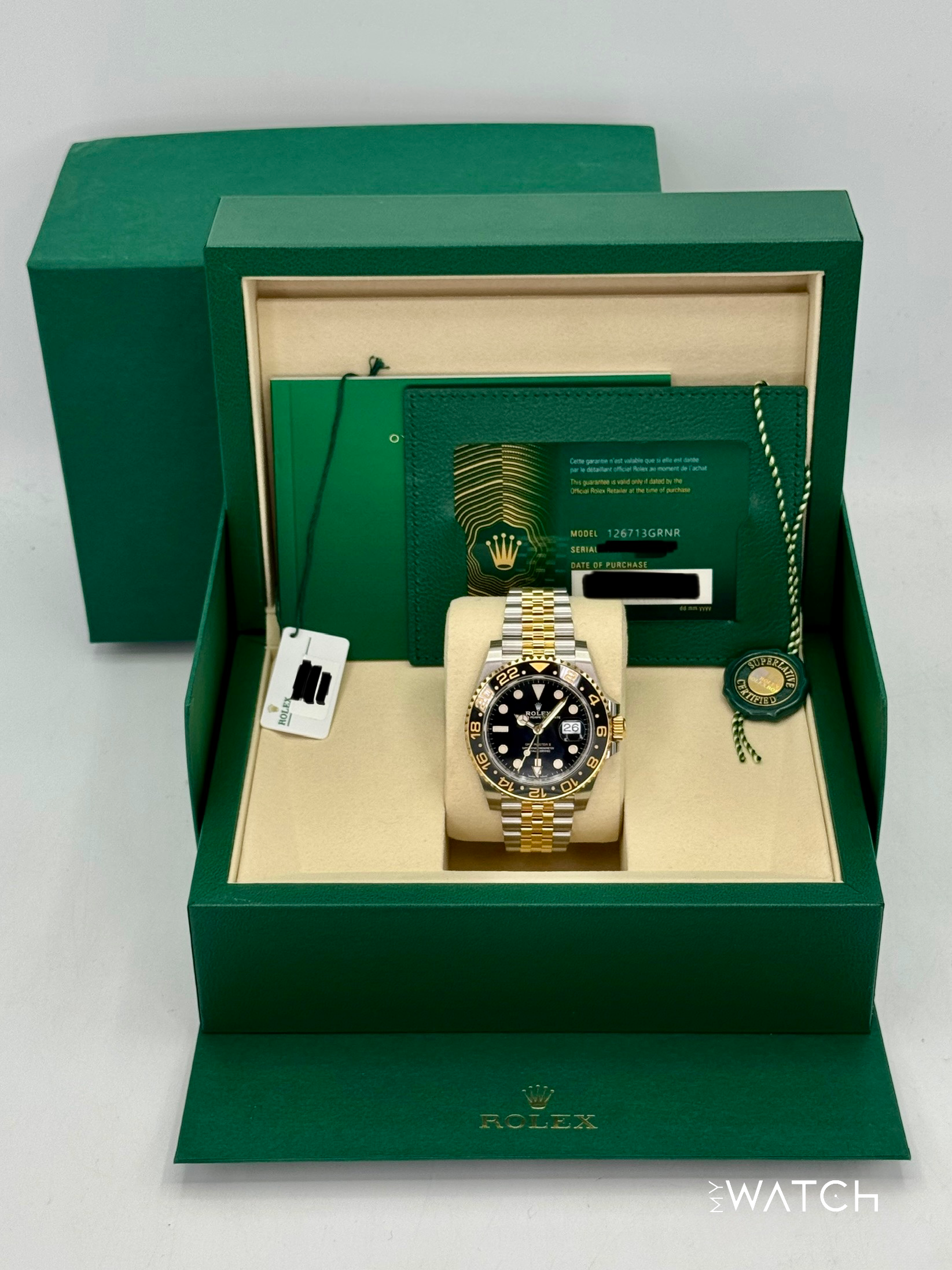 NEW 2025 Rolex GMT-Master II 40mm 126713GRNR Two-Tone Jubilee - MyWatchLLC