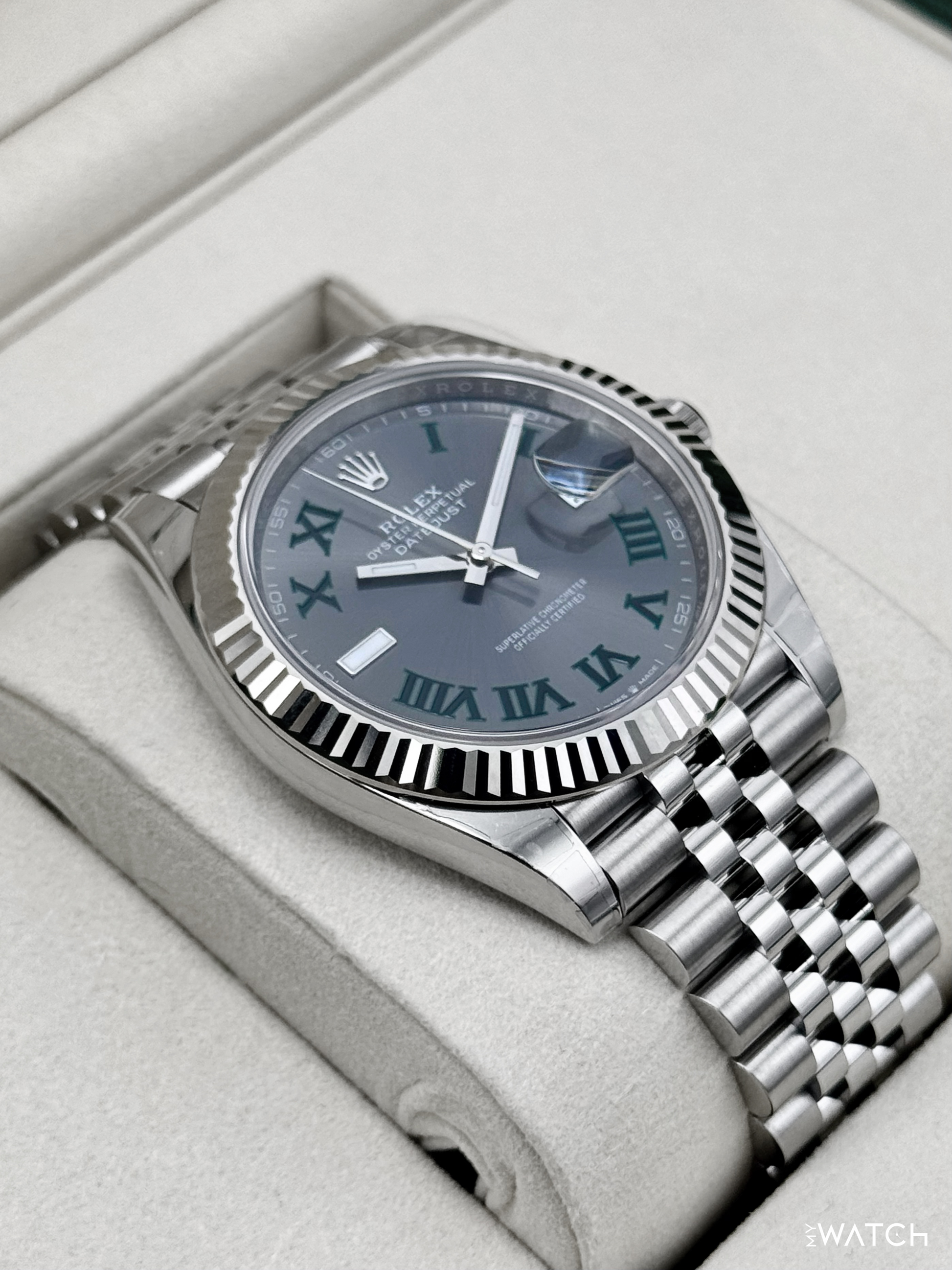 NEW 2025 Rolex Datejust 41mm 126334 Jubilee Wimbledon Dial (STICKERED) - MyWatchLLC