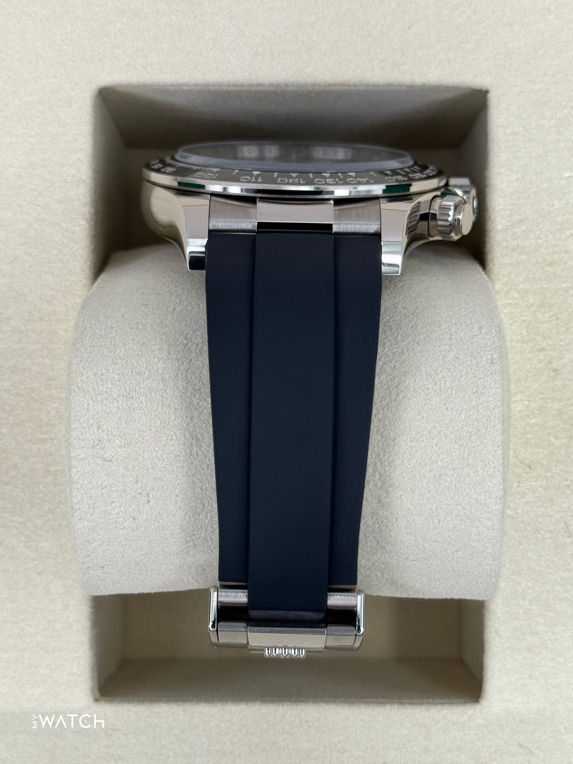 NEW 2025 Rolex Daytona 40mm 126519LN White Gold Oysterflex Silver Ghost Dial - MyWatchLLC