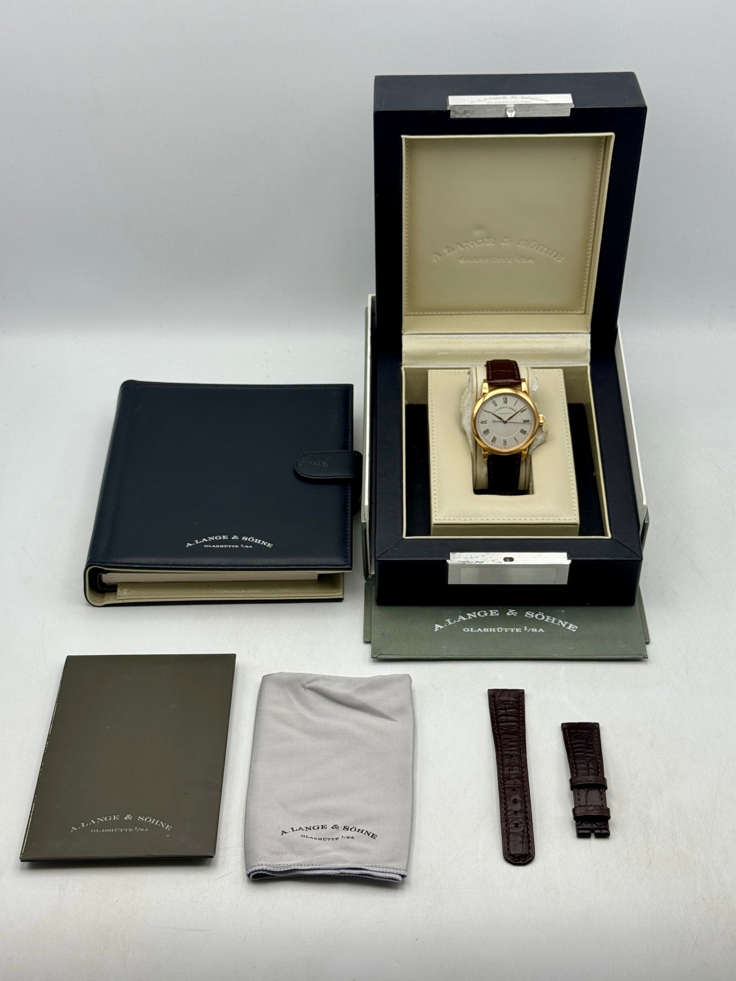 2007 A. Longe & Shone Richard Lange 40.5mm 232.032 Rose Gold Silver Dial