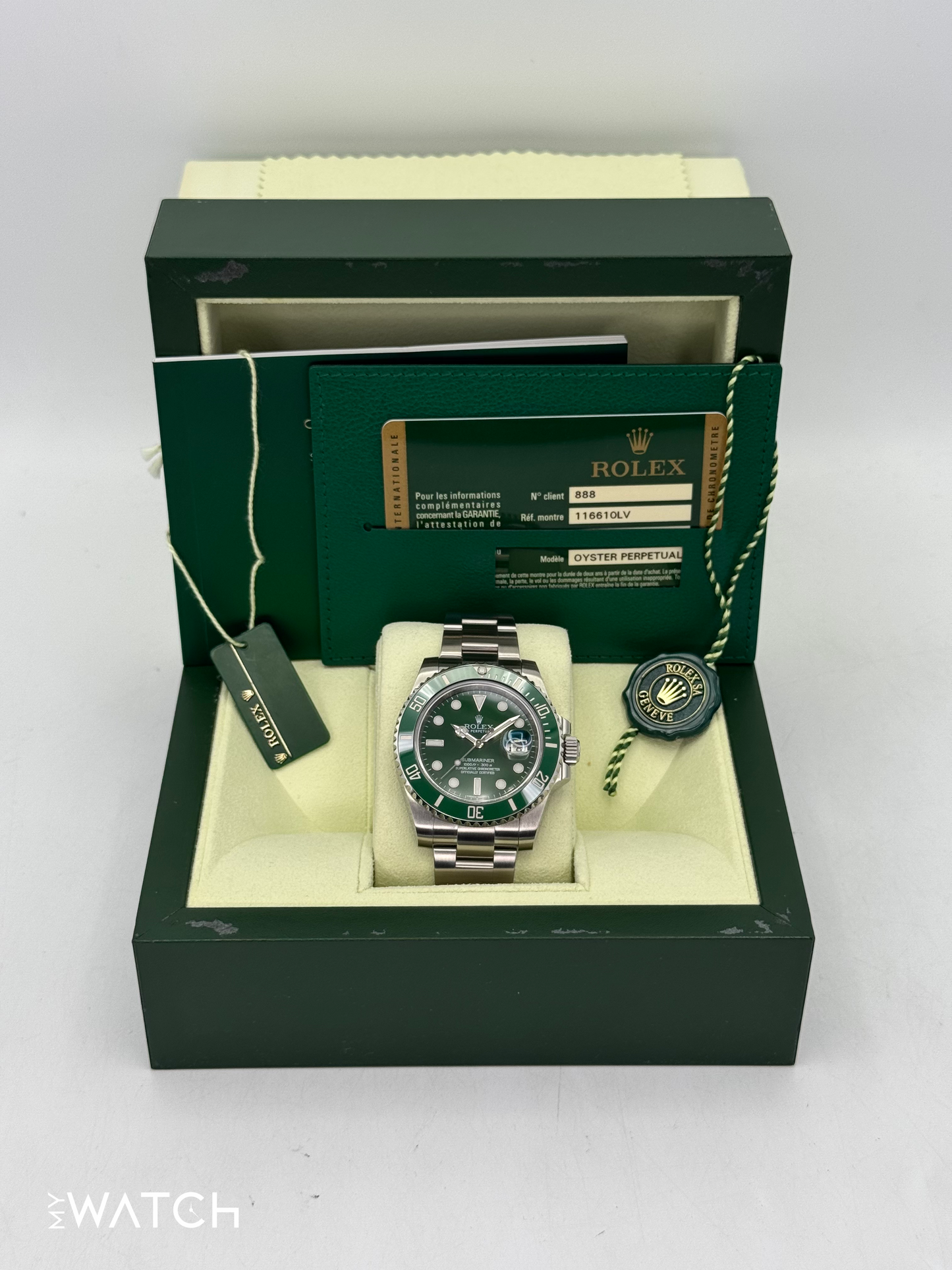 2012 Rolex Submariner “Hulk” 40mm 116610LV Green Dial - MyWatchLLC