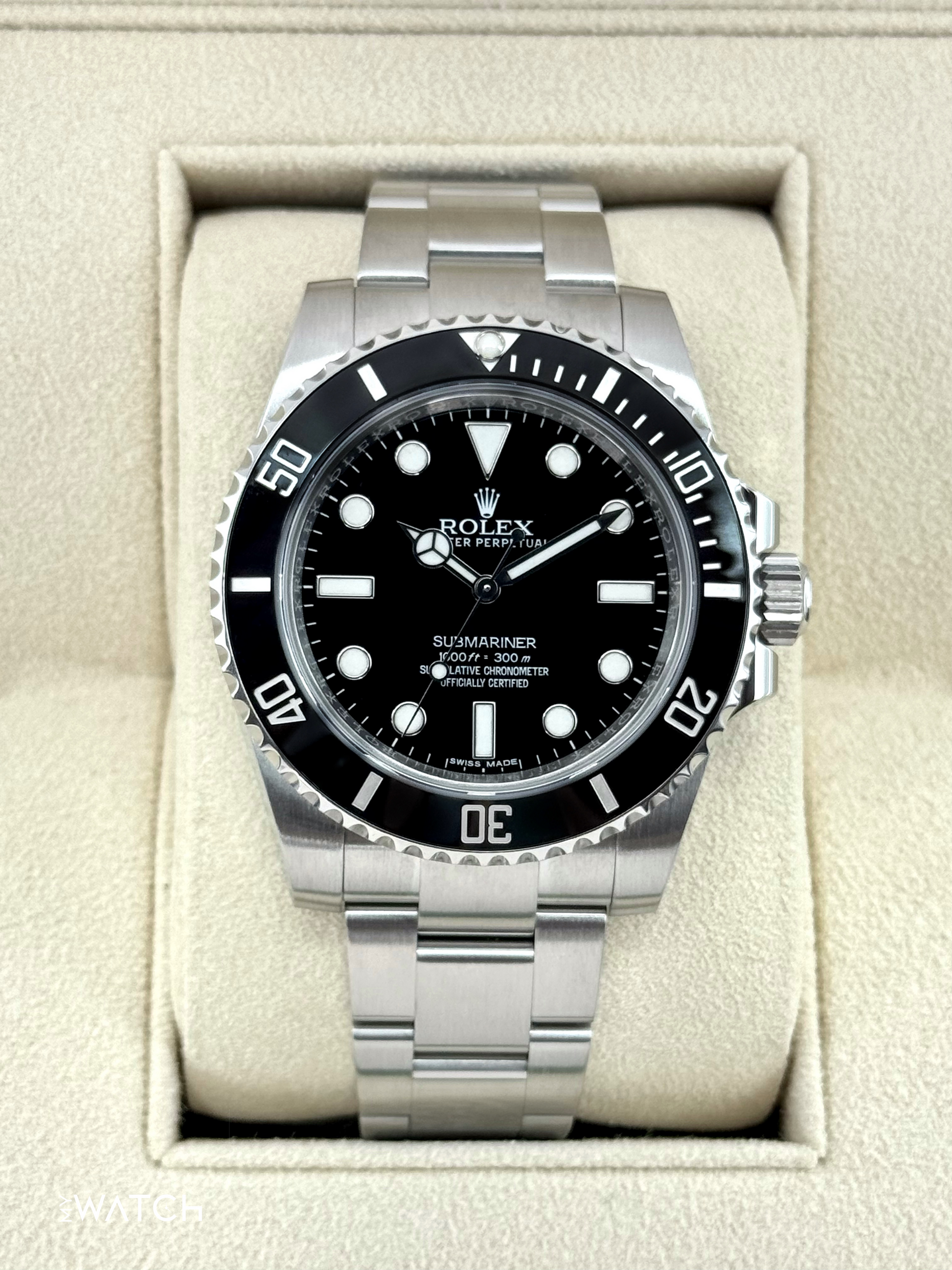 2015 Rolex Submariner 40mm 114060 Stainless Steel Black Dial - MyWatchLLC