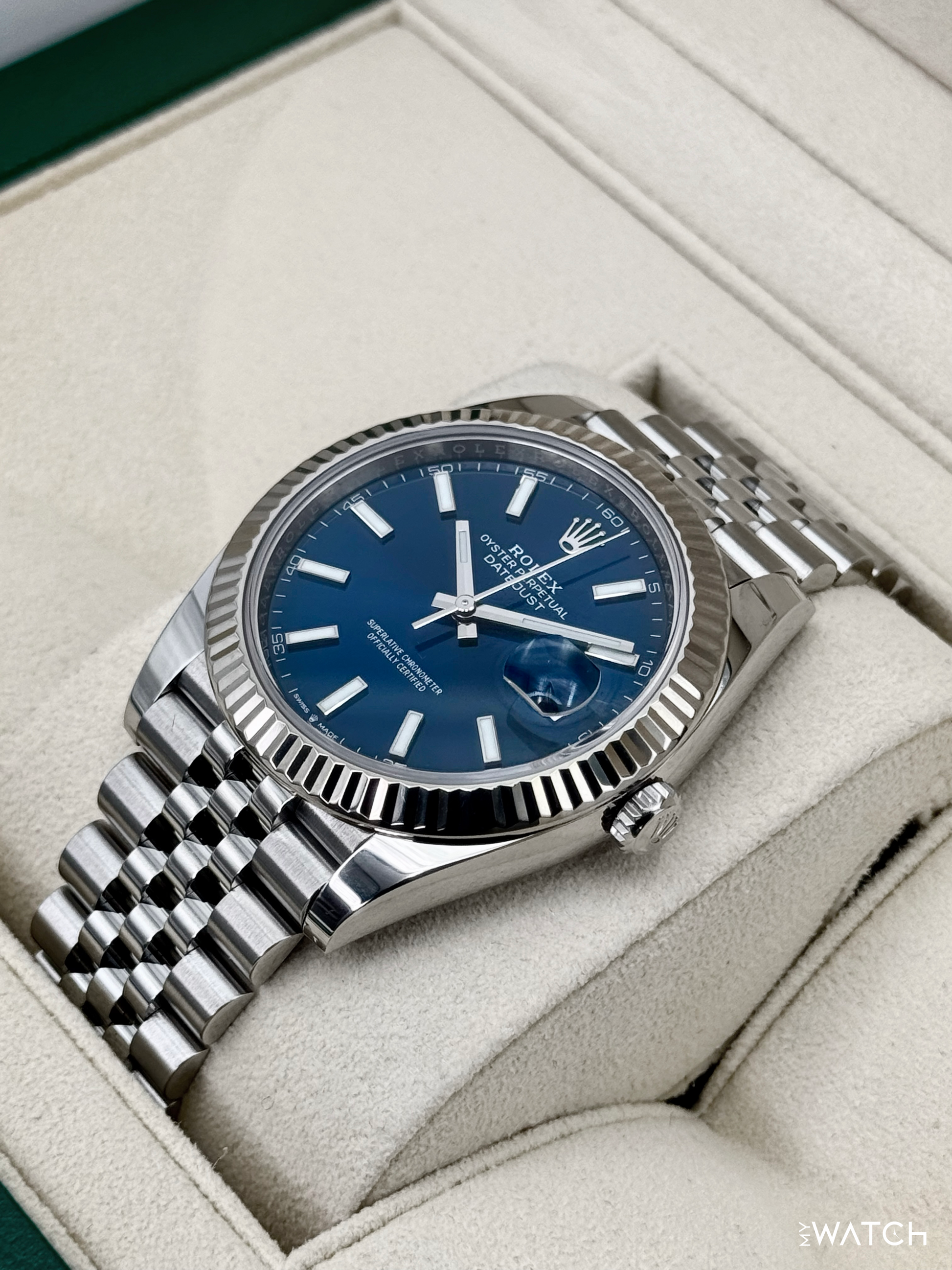 2023 Rolex Datejust 41mm 126334 Stainless Steel Jubilee Blue Dial - MyWatchLLC