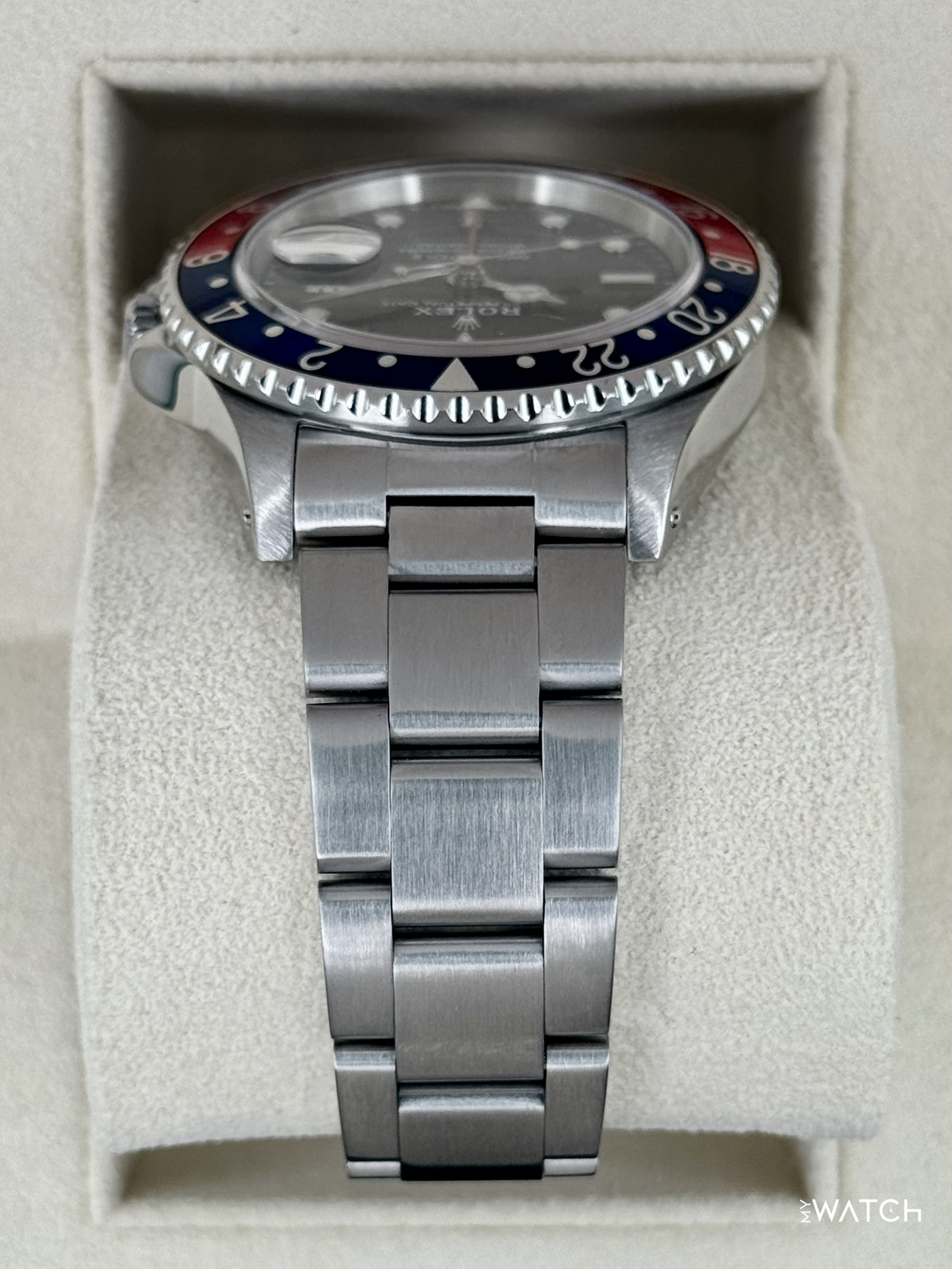 1997 Rolex GMT-Master II "Pepsi" 40mm 16710 Stainless Steel Oyster Black Dial - MyWatchLLC