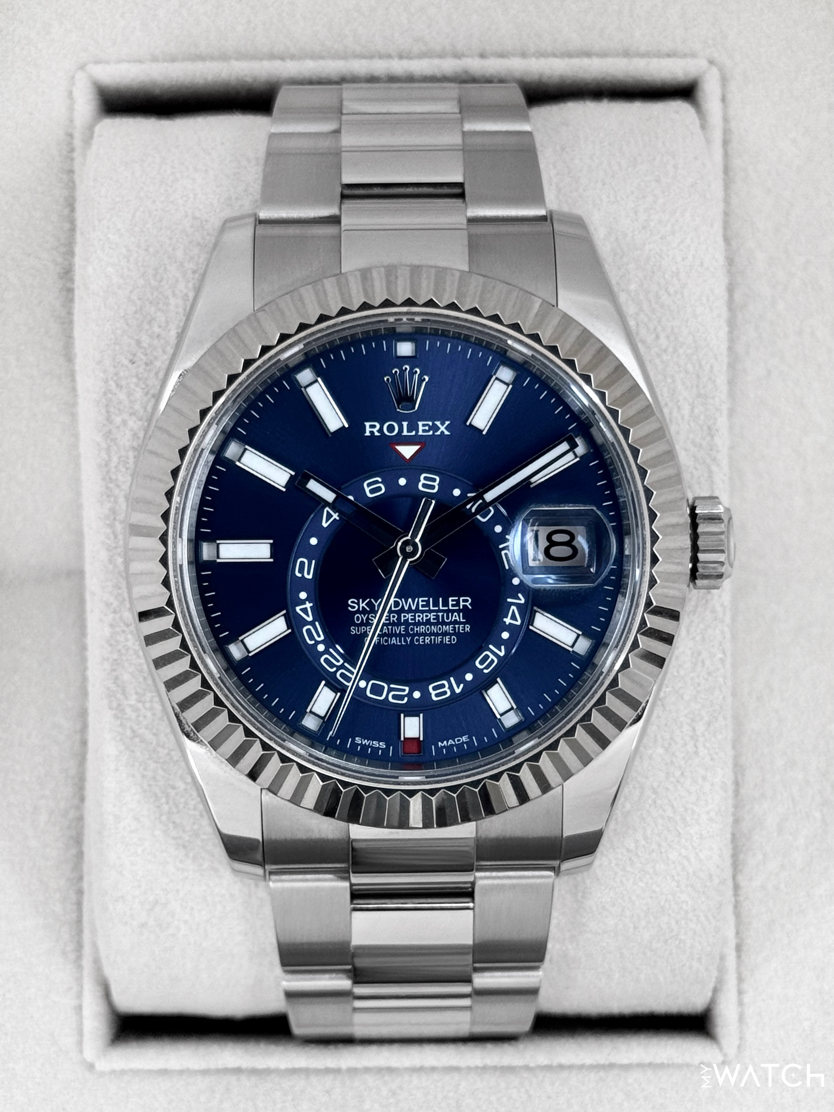 2025 CPO Rolex Sky-Dweller 42mm 326234 Stainless Steel Oyster Blue Dia