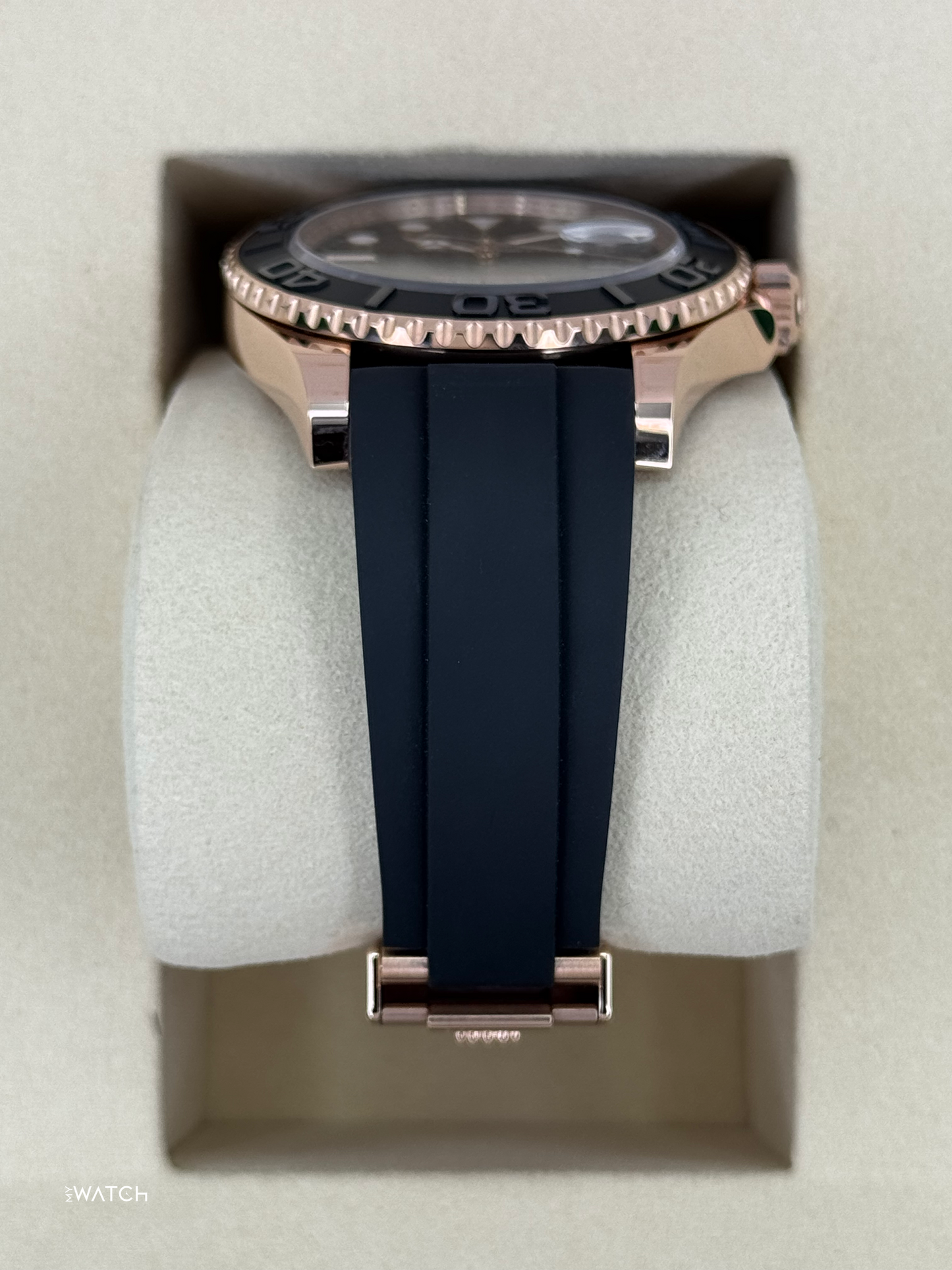 NEW 2025 Rolex Yacht-Master 40mm 126655 Rose Gold Oysterflex Black Dial - MyWatchLLC