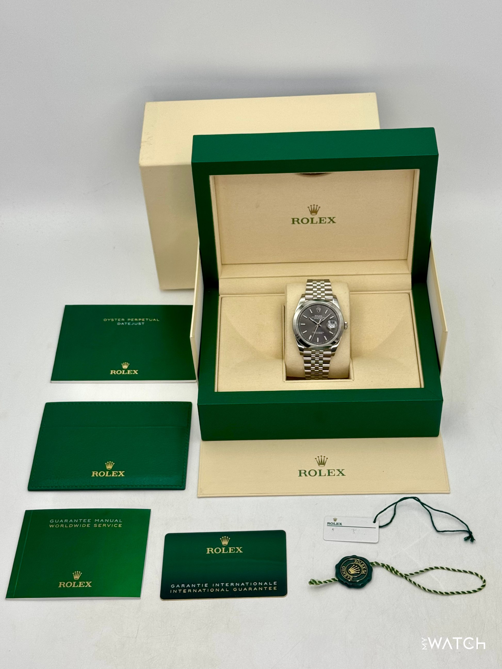 2024 Rolex Datejust 41mm 126300 Stainless Steel Jubilee Rhodium Dial - MyWatchLLC