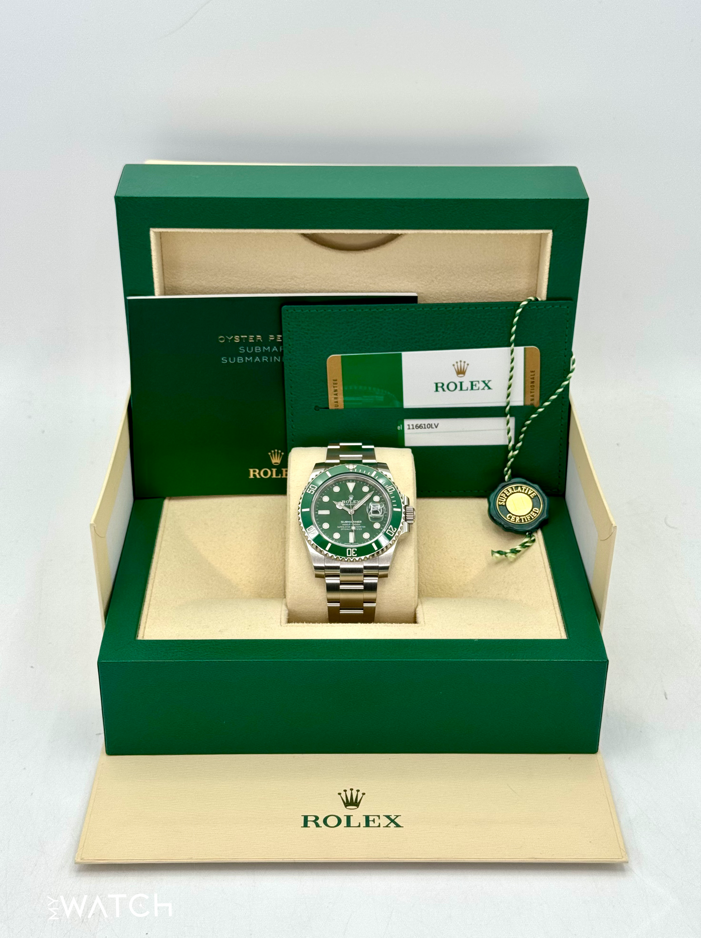 2019 Rolex Submariner "Hulk" 40mm 116610LV Green Dial