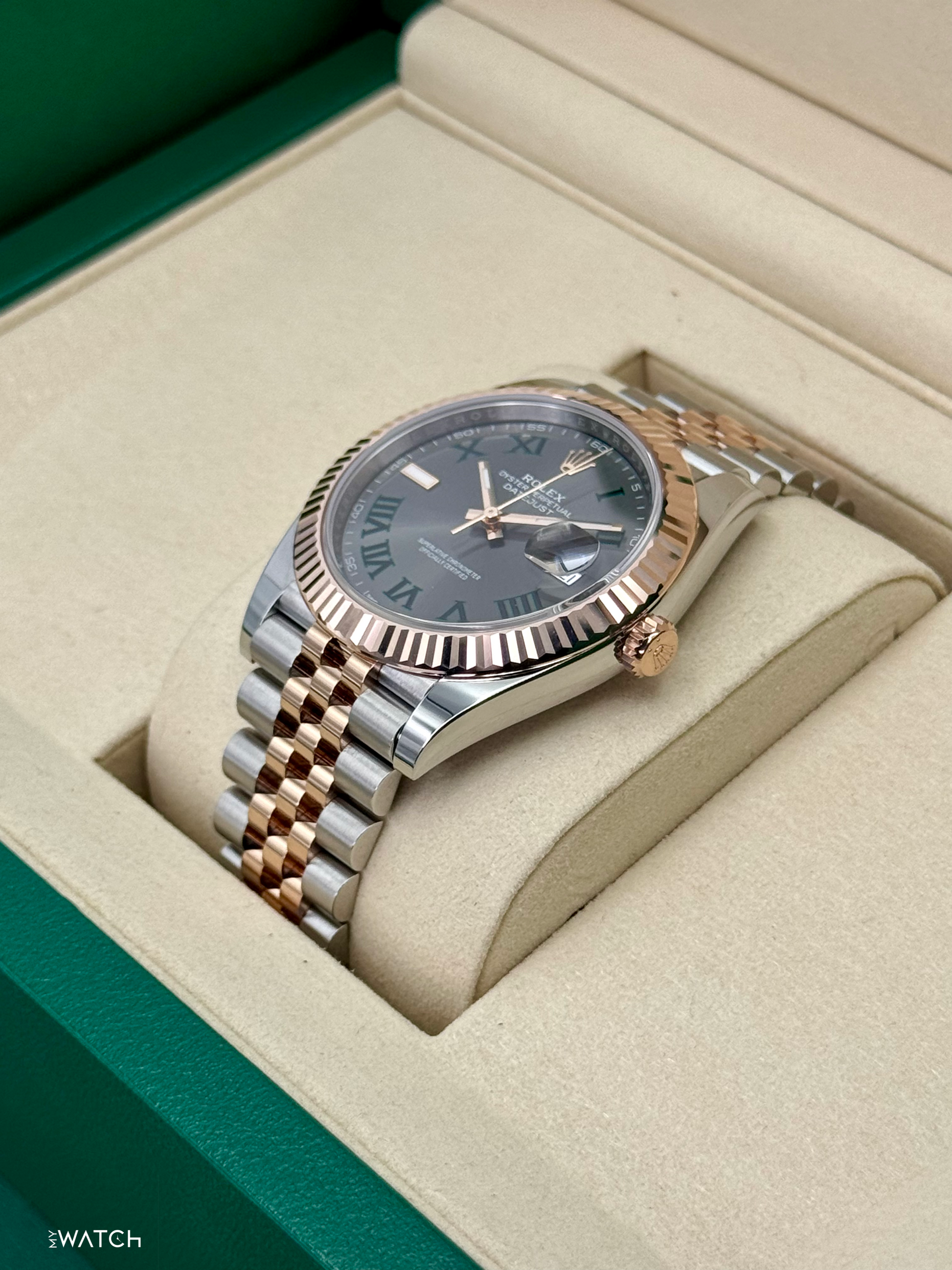 NEW 2025 Rolex Datejust 41mm 126331 Two-Tone Jubilee Wimbledon Dial (STICKERED) - MyWatchLLC