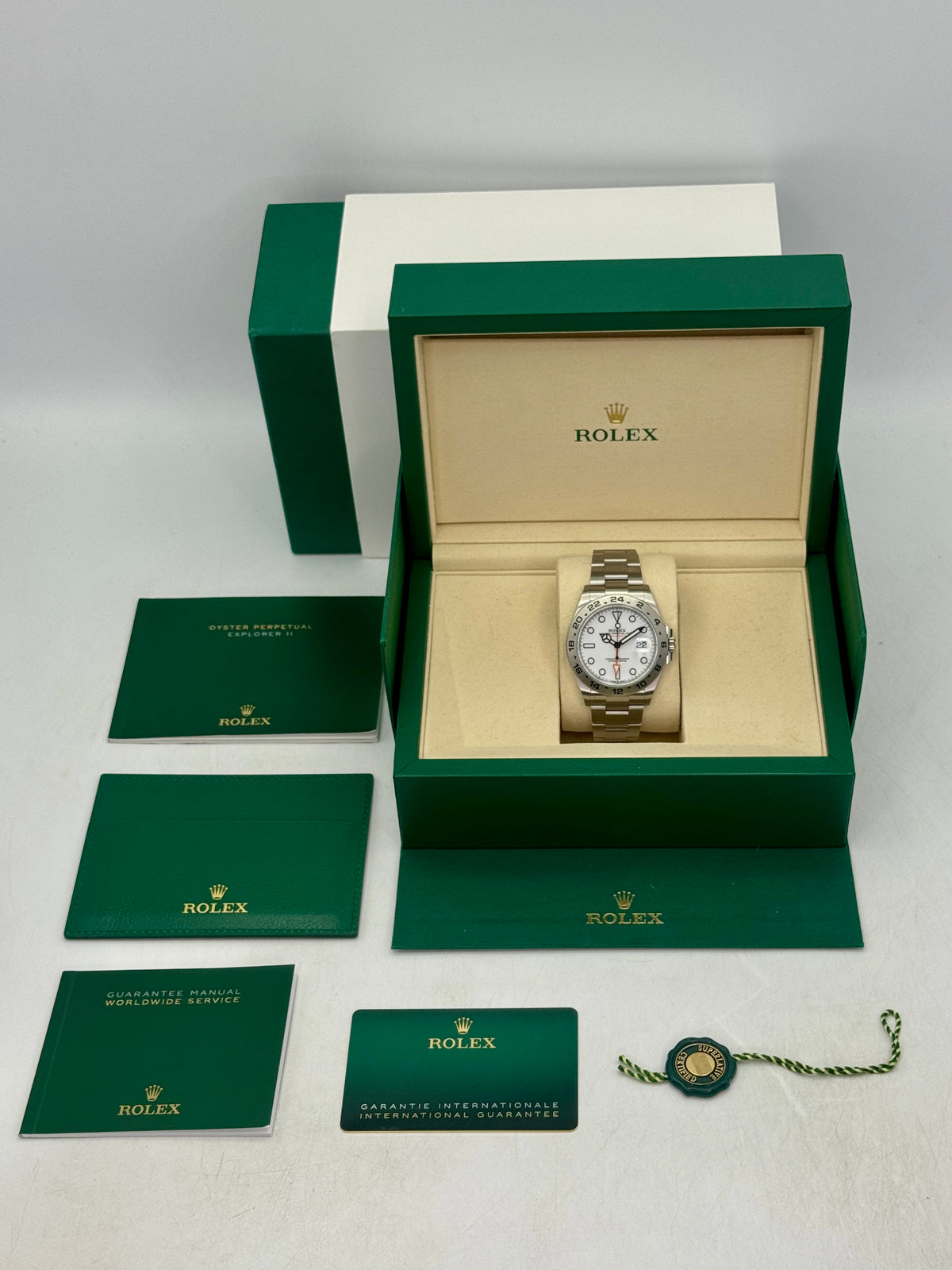 2025 Rolex Explorer II 42mm 226570 Stainless Steel Polar White Dial