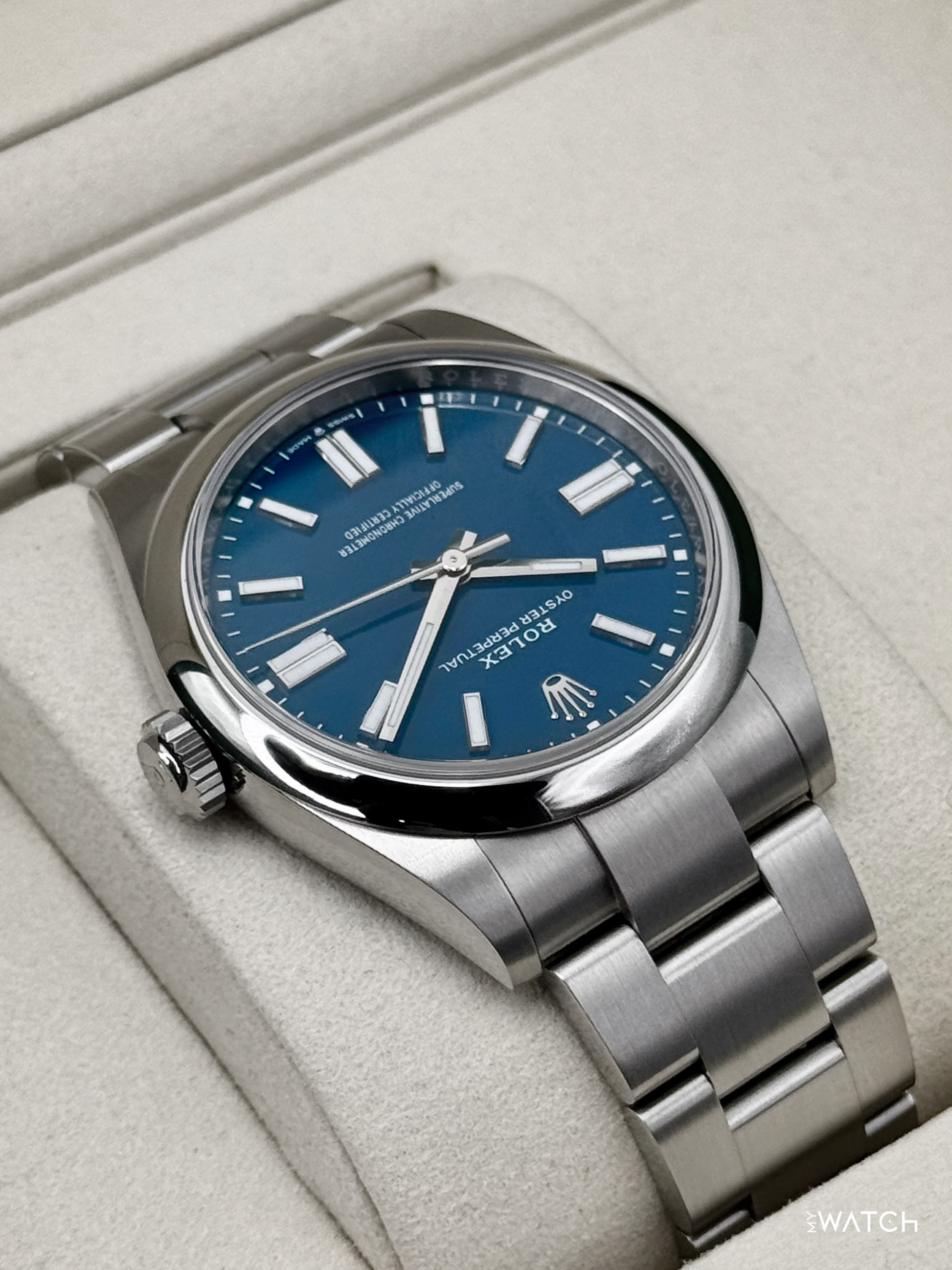 2025 Rolex Oyster Perpetual 41mm 134300 Med Blue Dial - MyWatchLLC