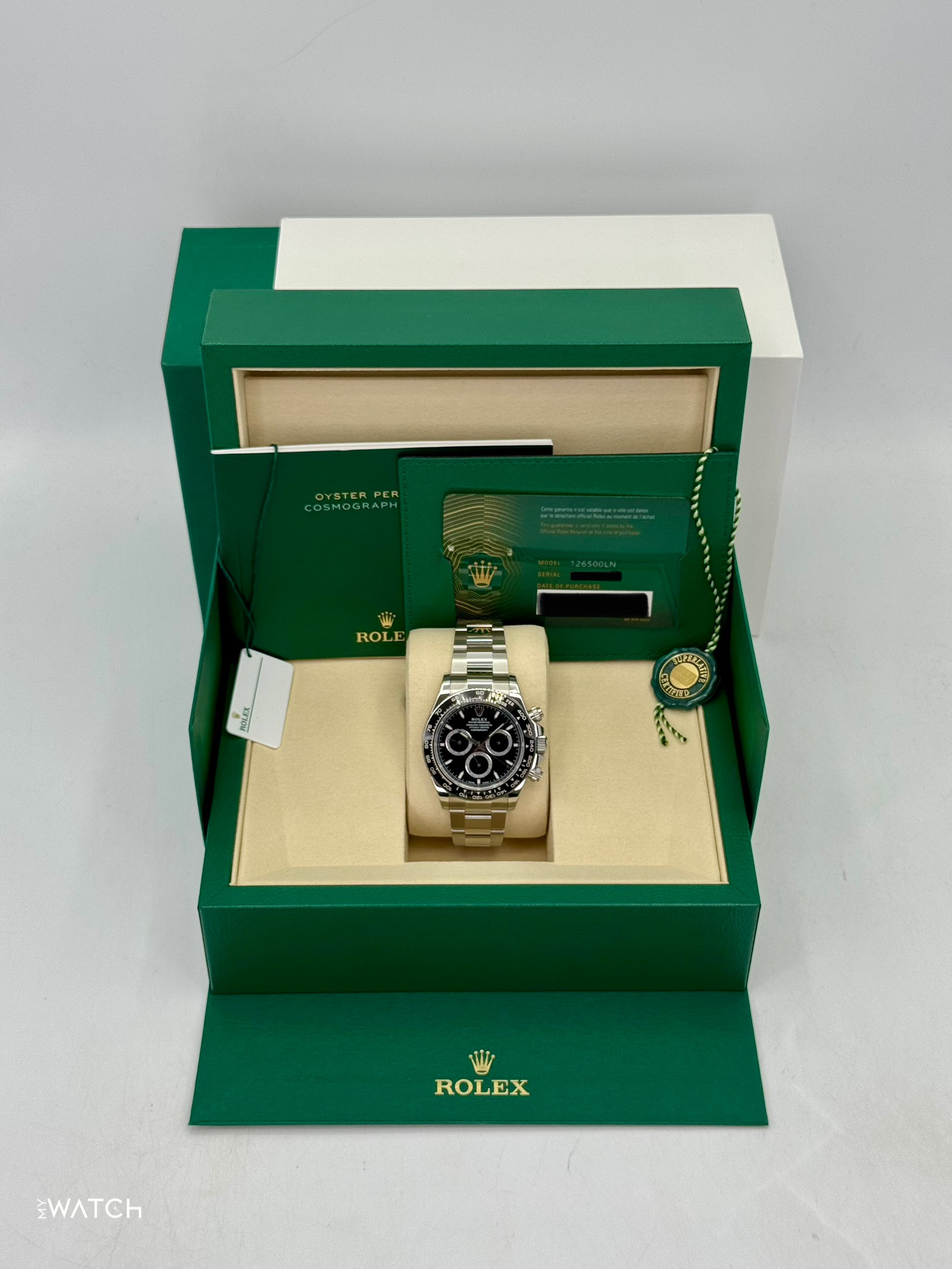 NEW 2025 Rolex Daytona 40mm 126500LN Stainless Steel Black Dial - MyWatchLLC