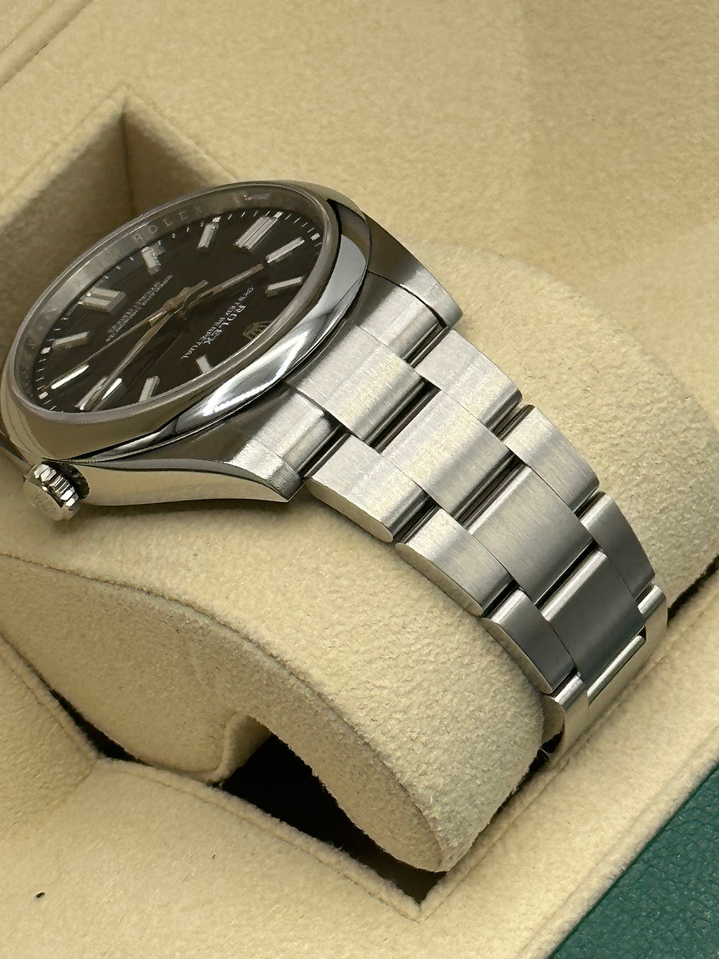 2022 Rolex Oyster Perpetual 41mm 124300 Stainless Steel Blue Stick Dial - MyWatchLLC