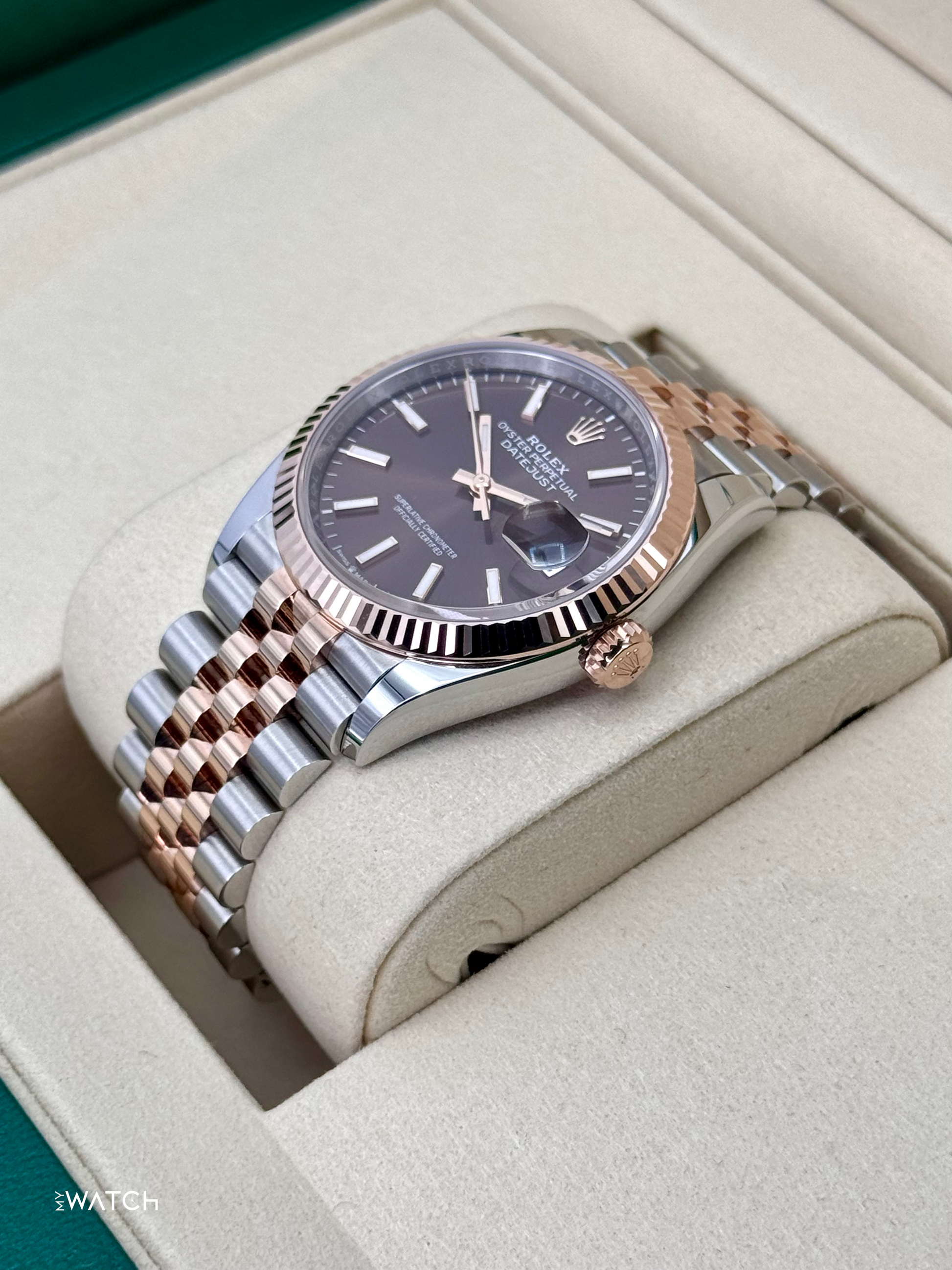 NEW 2025 Rolex Datejust 36mm 126231 Two-Tone Jubilee Chocolate Dial - MyWatchLLC