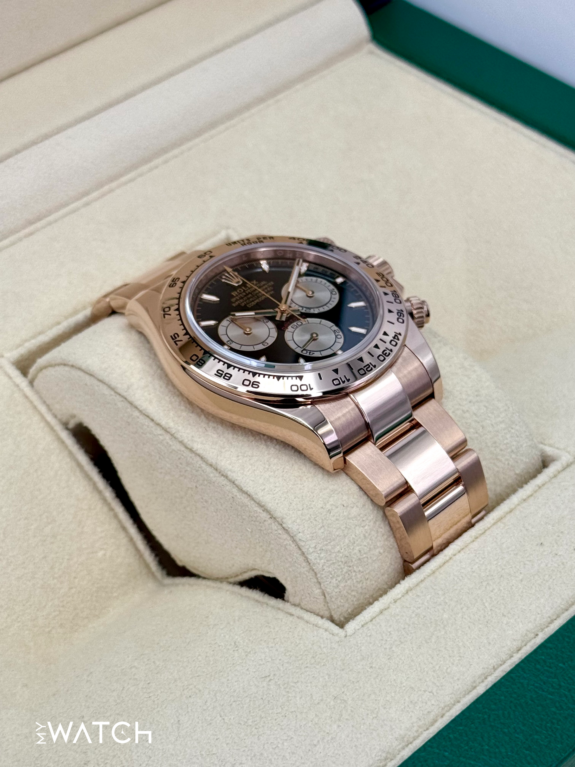 2024 Rolex Daytona 40mm 126505 Rose Gold Black Dial - MyWatchLLC