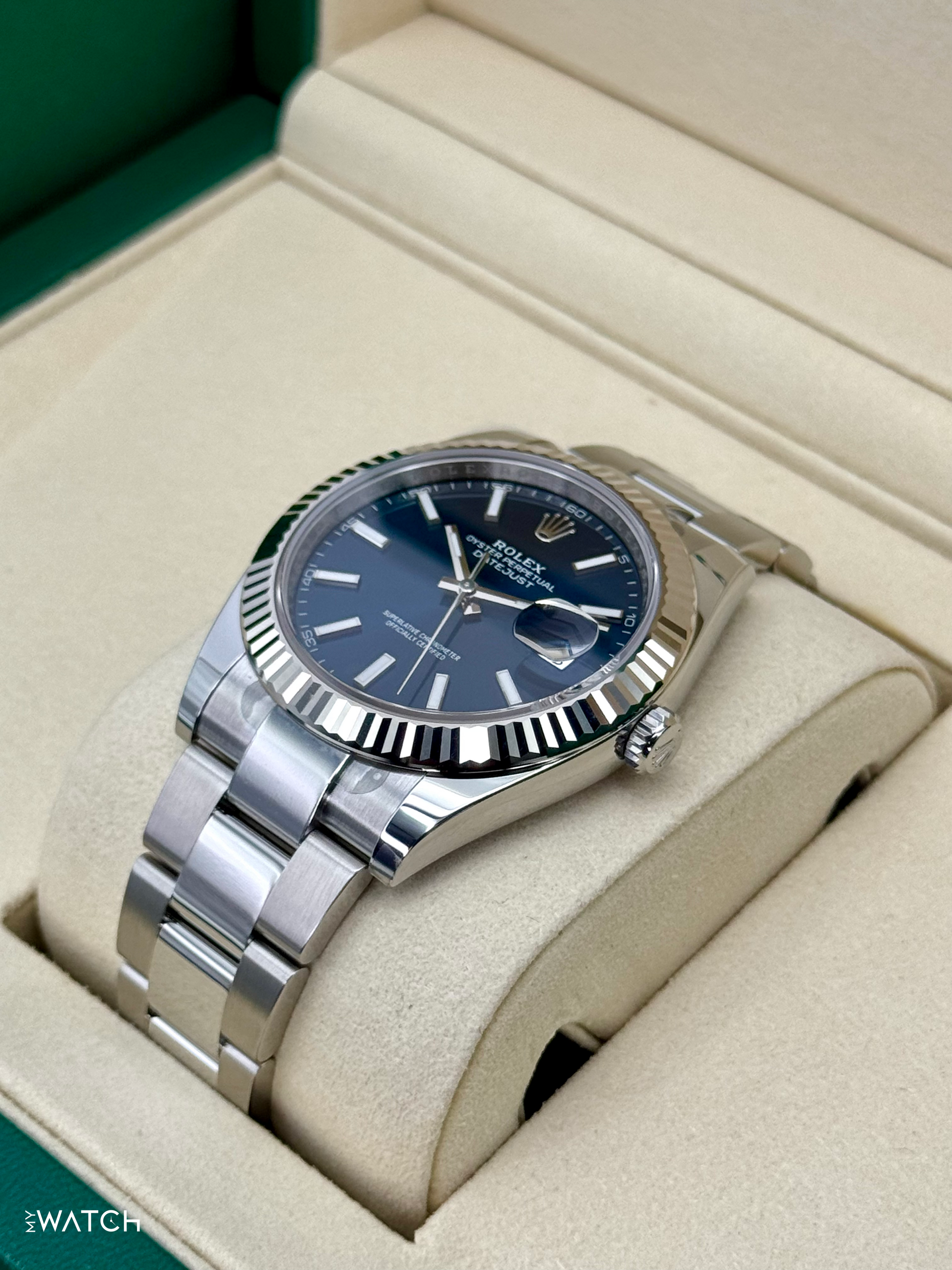 NEW 2025 Rolex Datejust 41mm 126334 Blue Dial Oyster - MyWatchLLC