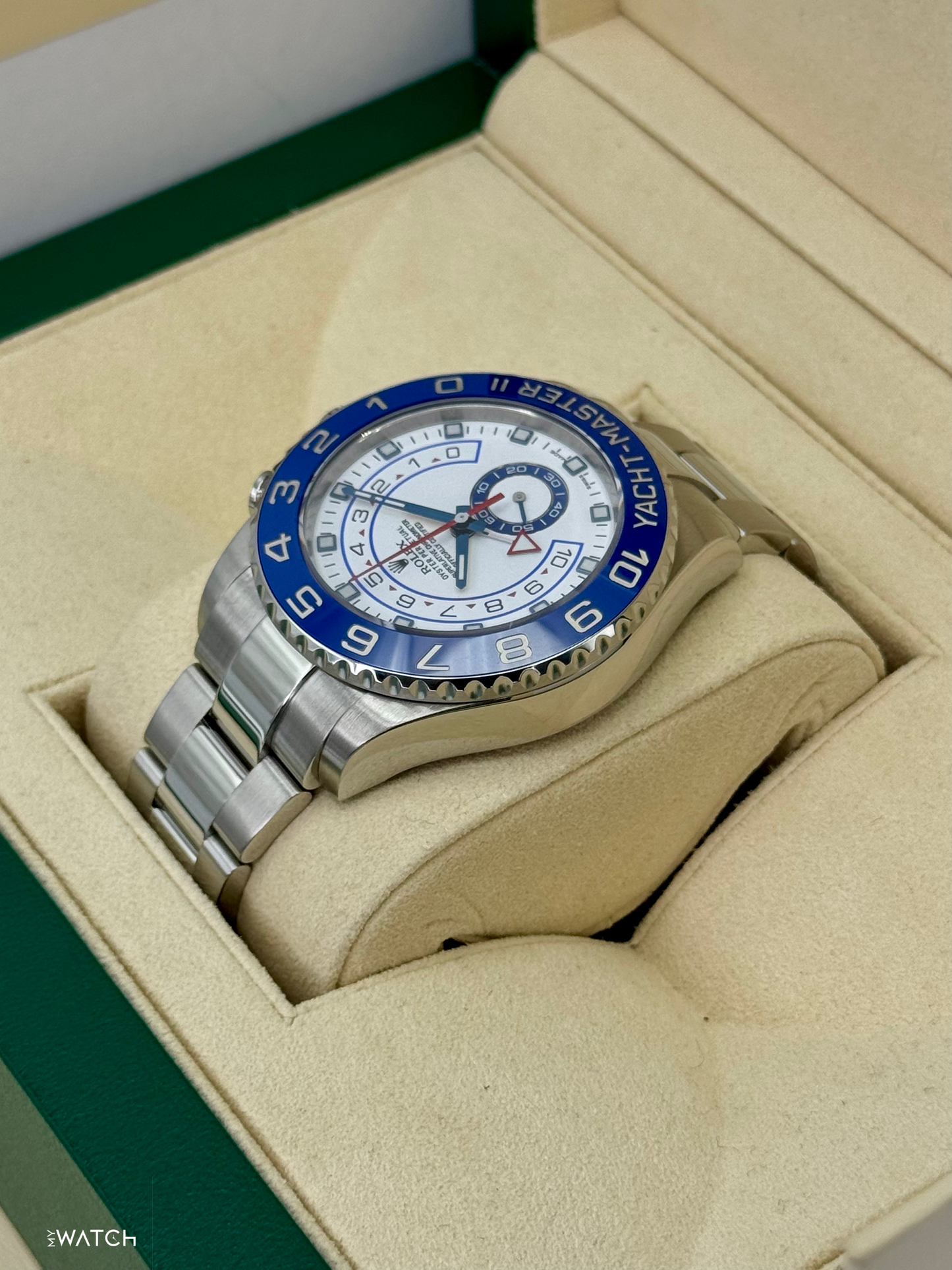 2016 Rolex Yacht-Master II 44mm 116680 Stainless Steel White Dial - MyWatchLLC