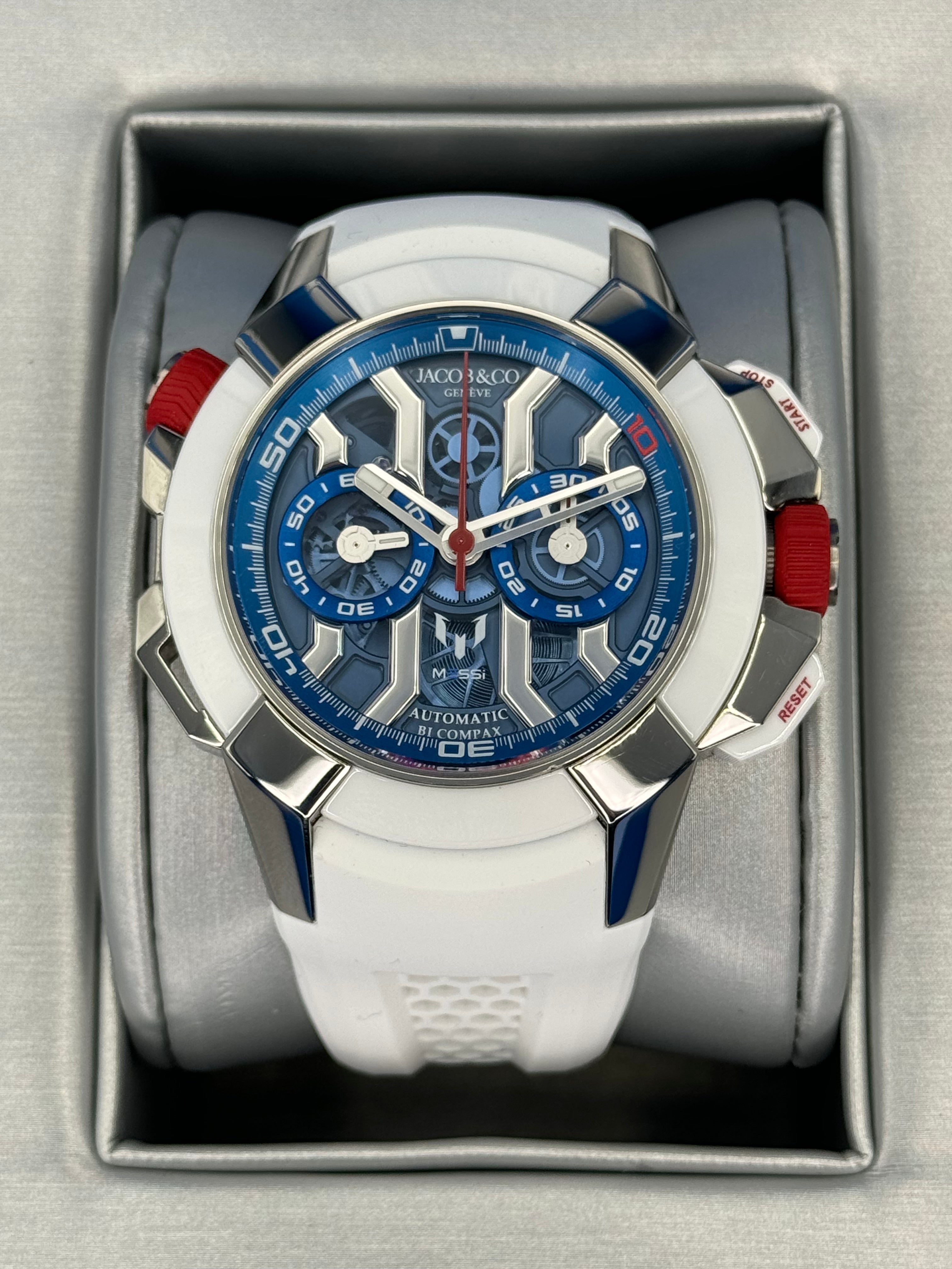 2020 Jacob Co Epic X Chrono Messi 47mm EC313.20.PE.LL.K Titanium