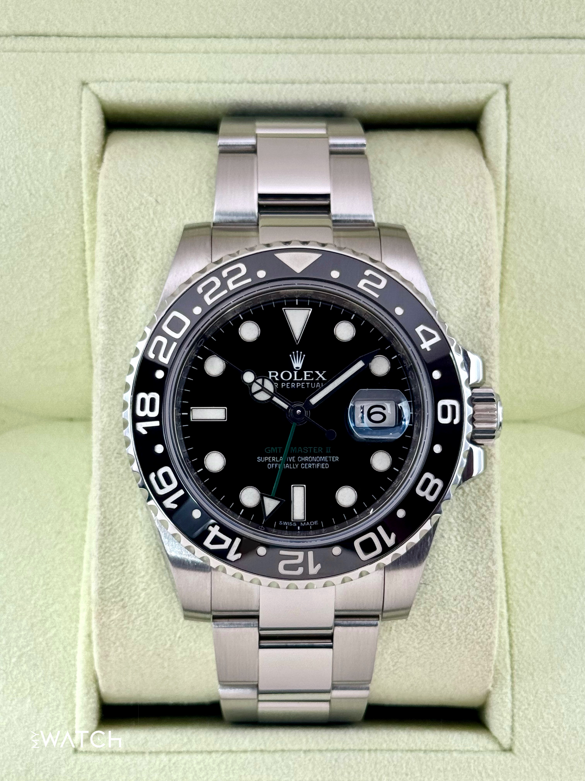 2011 Rolex GMT-Master II 40mm 116710LN Stainless Steel Black Dial - MyWatchLLC