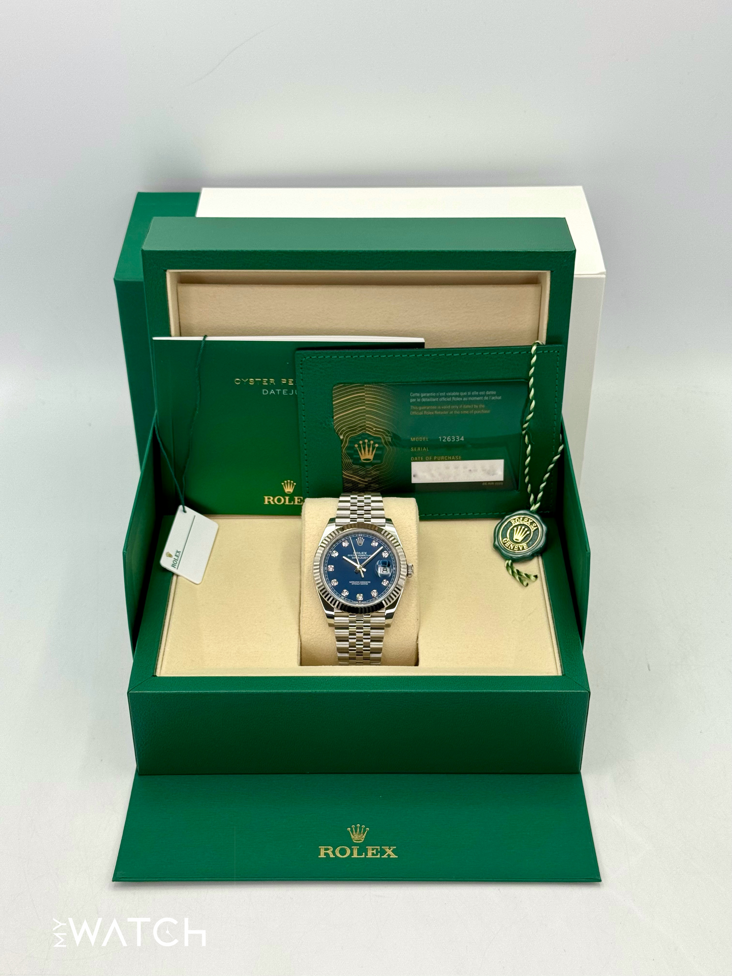 NEW 2025 Rolex Datejust 41mm 126334 Stainless Steel Jubilee Blue Diamond Dial