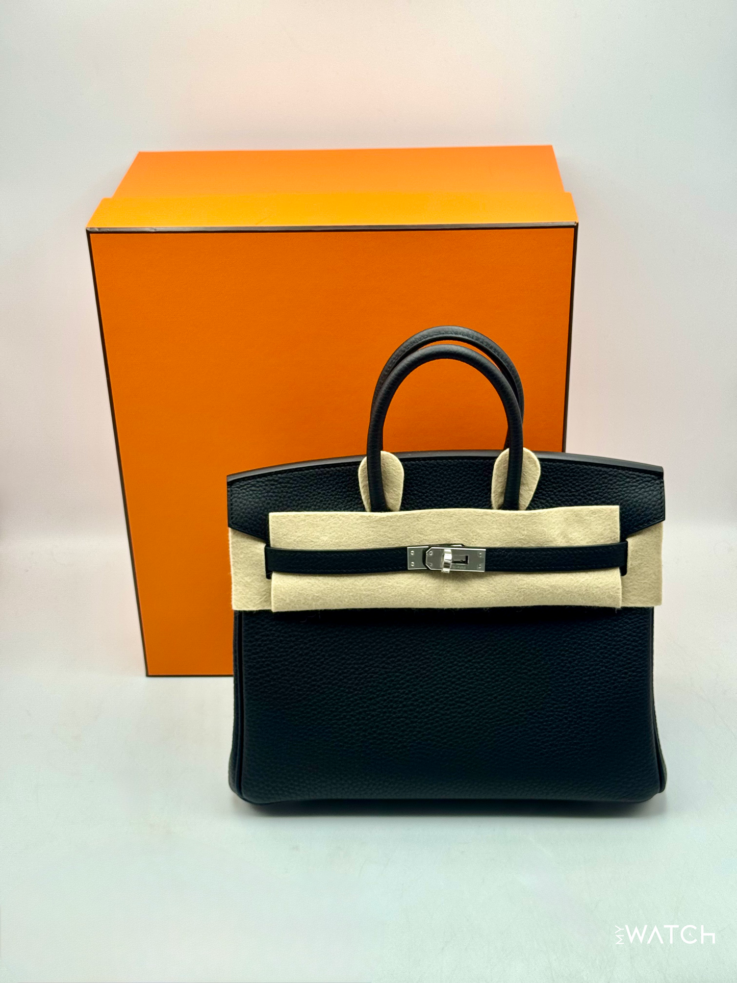 NEW 2026 Hermès Birkin 25 Handbag Togo Palladium Hardware Noir (Black)