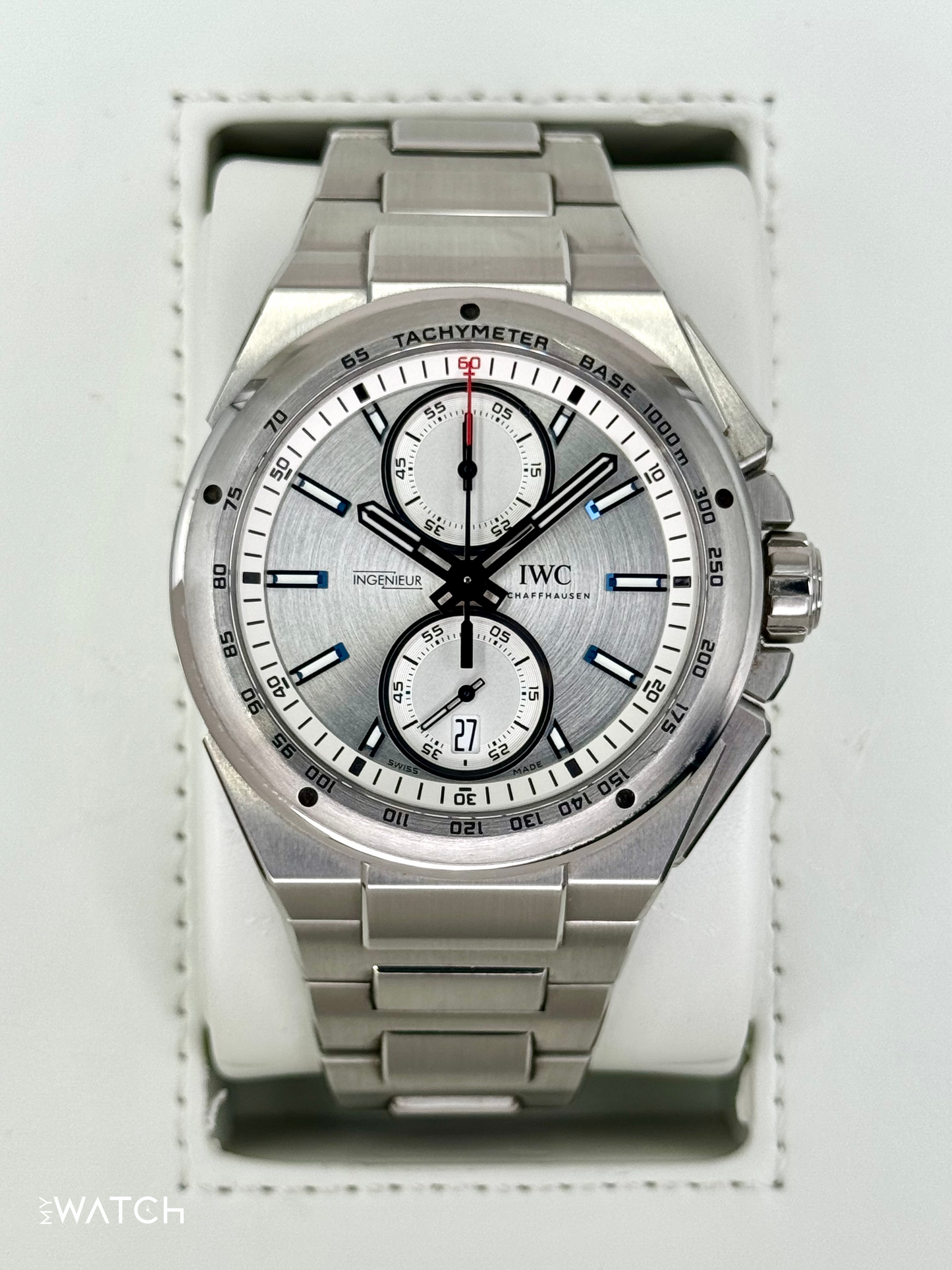 2014 IWC Ingenieur Chrono Racer 45mm IW378510 Stainless Steel Silver Dial - MyWatchLLC