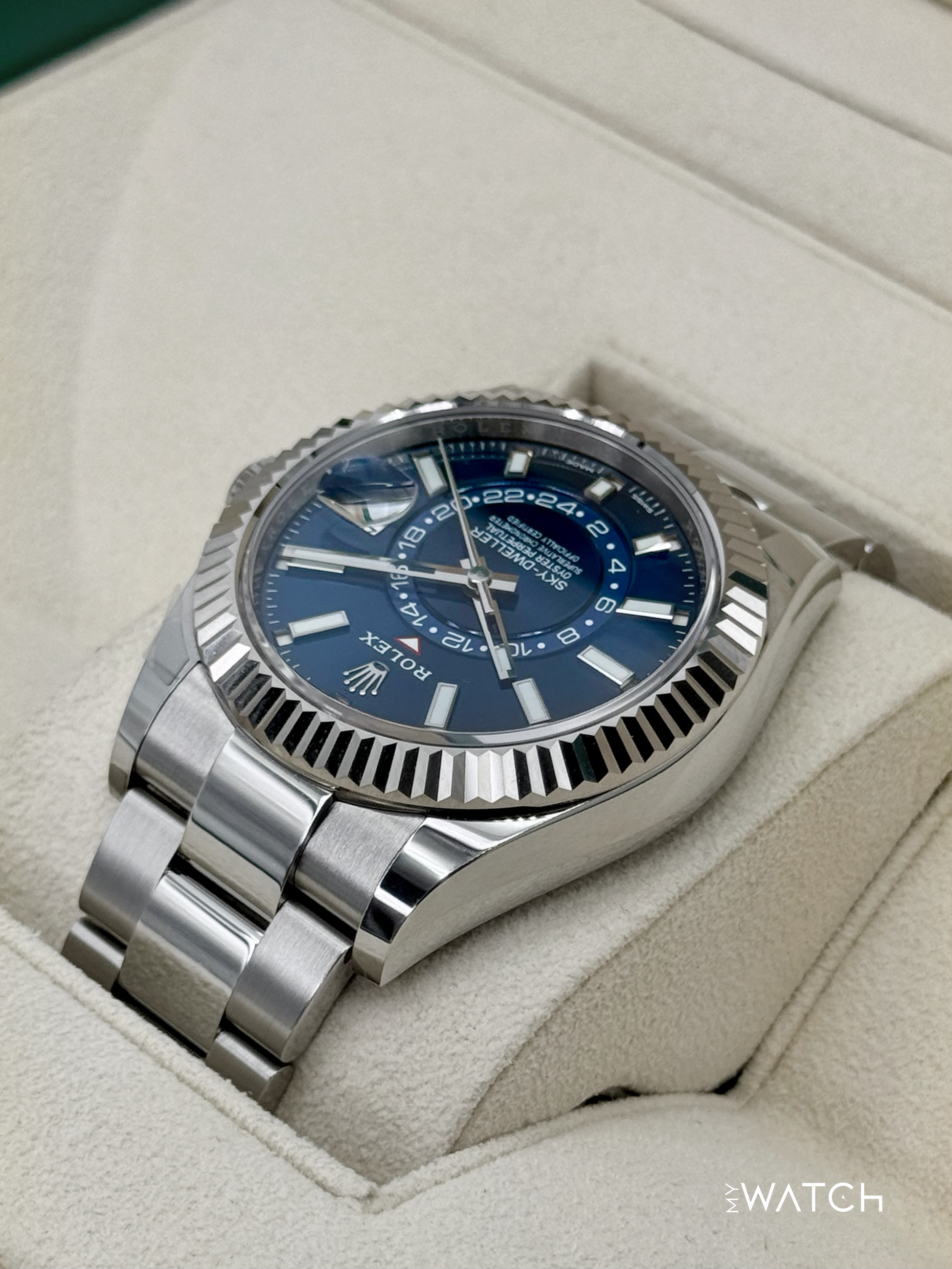 2022 Rolex Sky-Dweller 42mm 326934 Oyster Blue Dial - MyWatchLLC