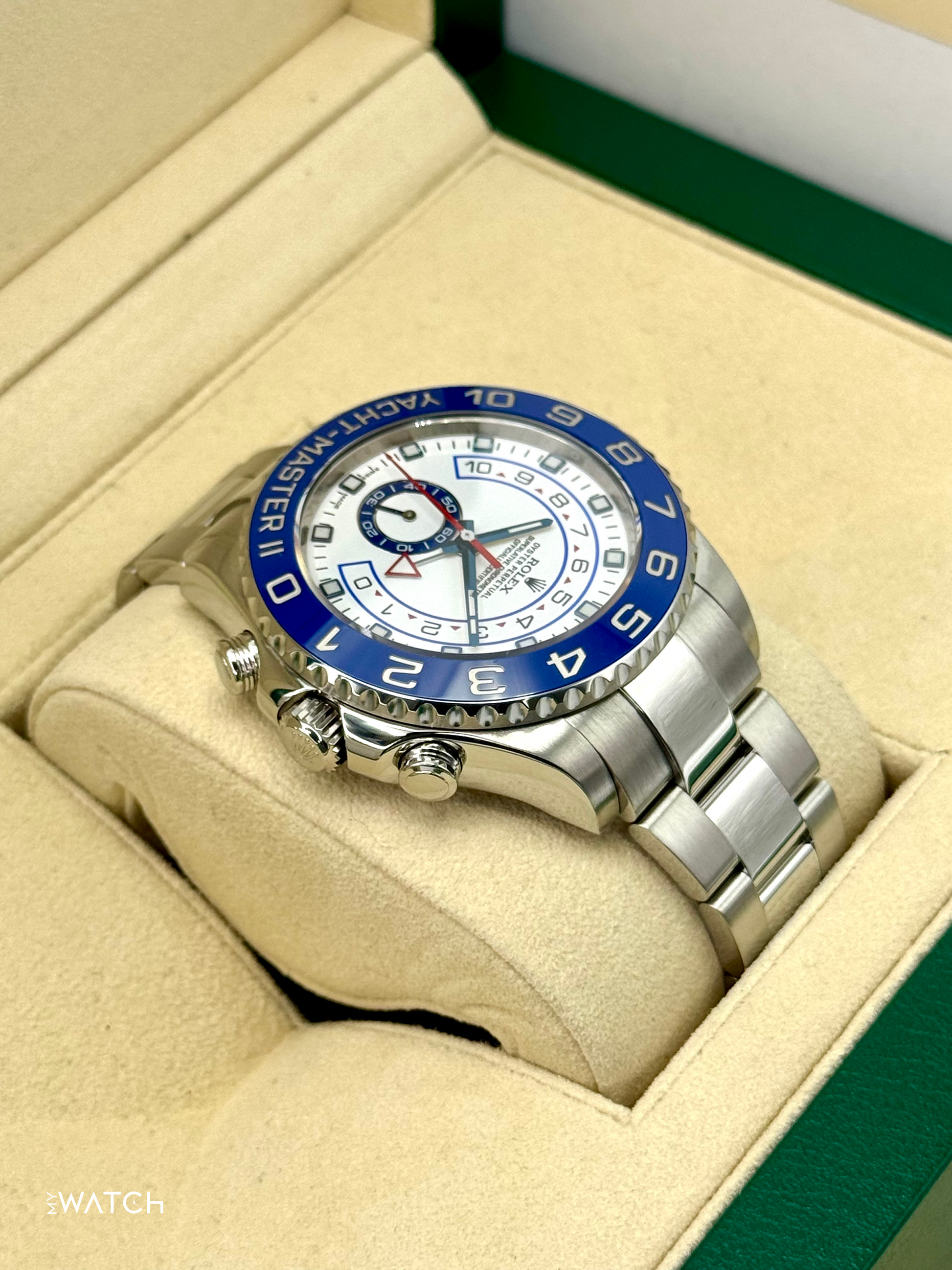 2016 Rolex Yacht-Master II 44mm 116680 Stainless Steel White Dial - MyWatchLLC