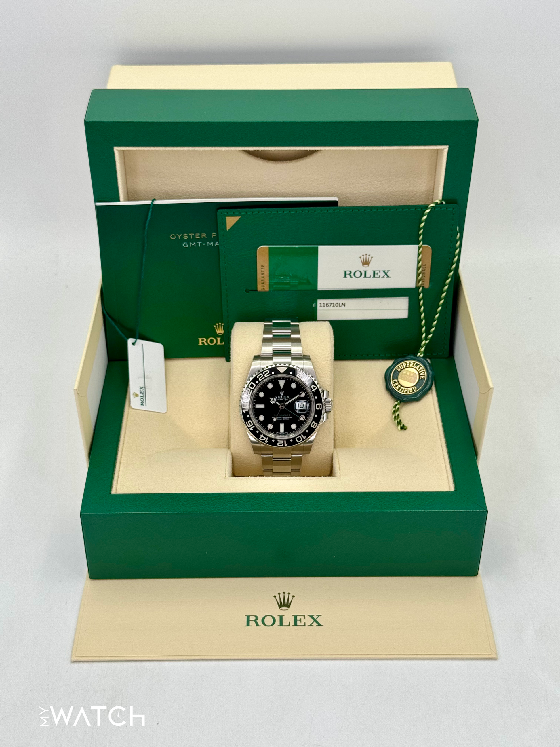 2017 Rolex GMT-Master II 40mm 116710LN Stainless Steel Black Dial - MyWatchLLC